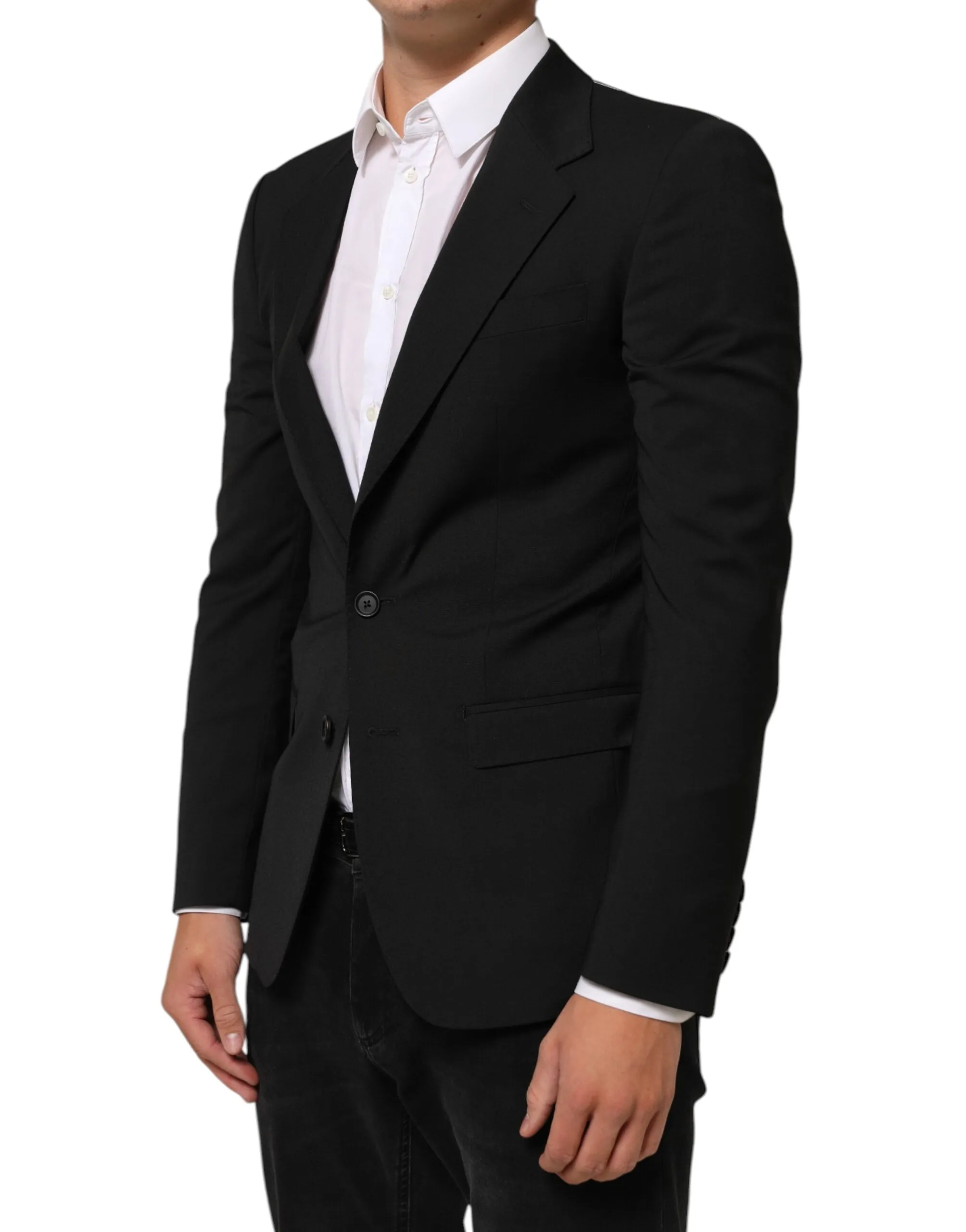 Dolce & Gabbana Black STAFF 2 Buttons Suit Jacket Blazer sold by Siebentaschen product image thumbnail 3