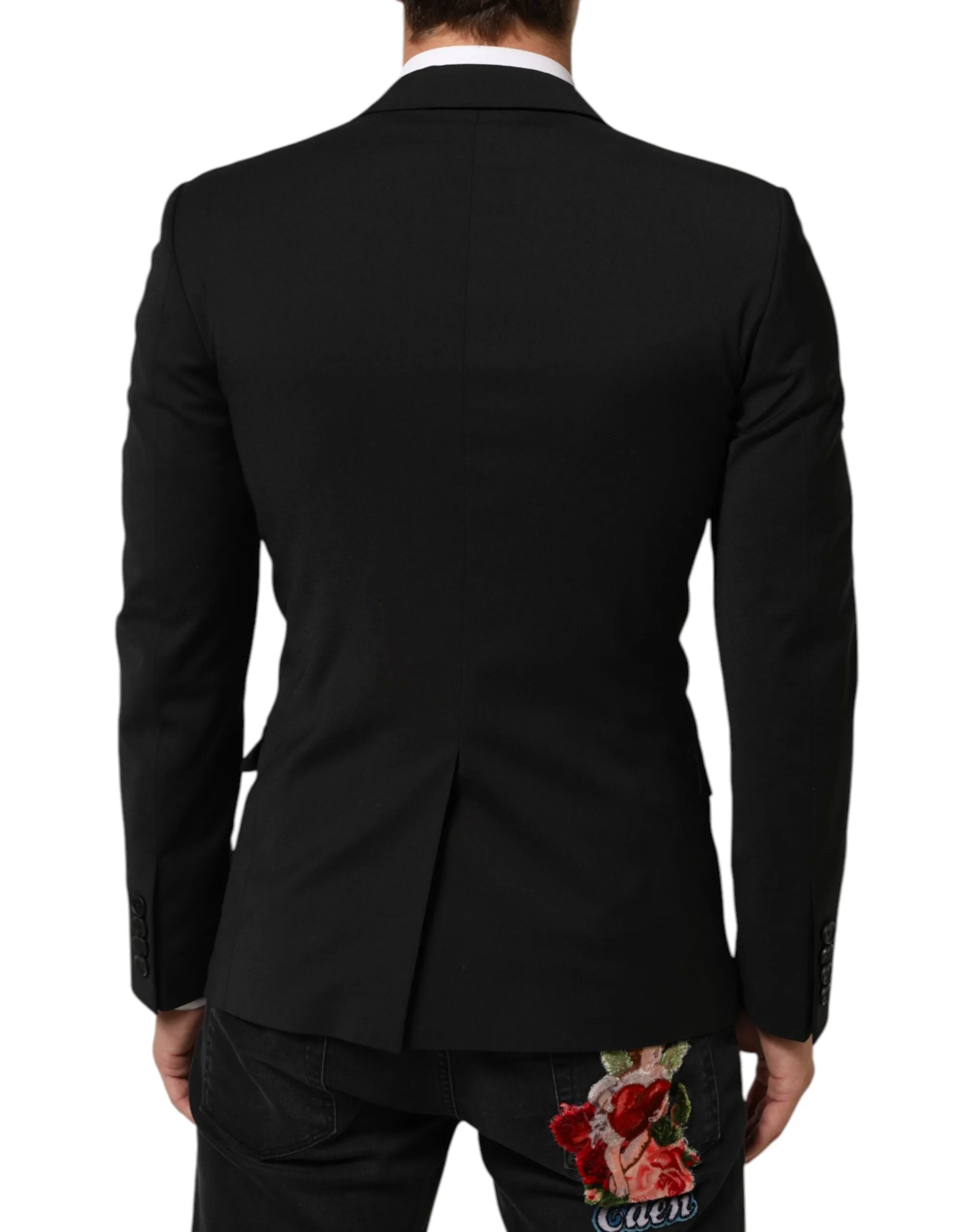 Dolce & Gabbana Black STAFF 2 Buttons Suit Jacket Blazer sold by Siebentaschen product image thumbnail 4