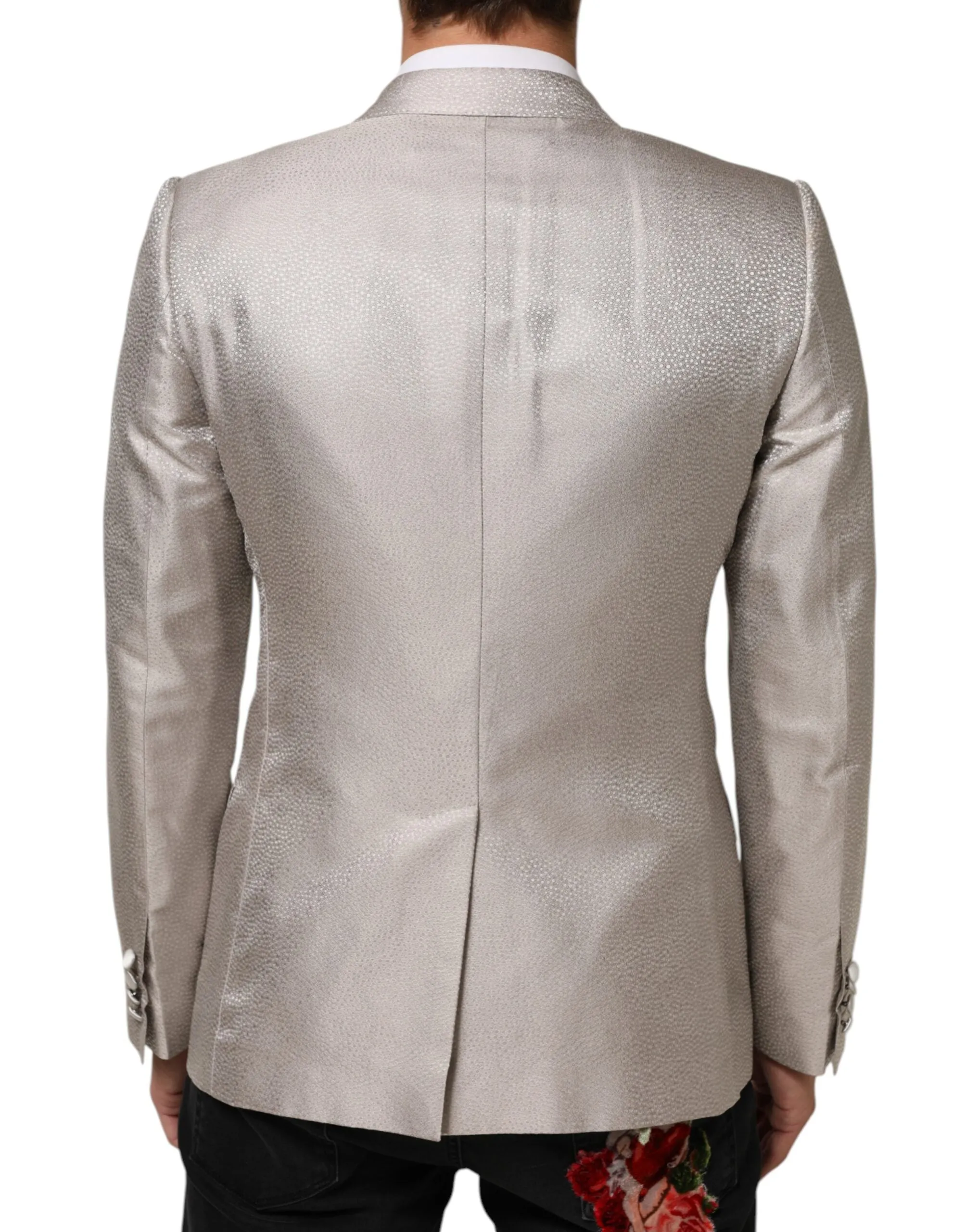 Dolce & Gabbana Beige MARTINI Double-Breasted Suit Blazer sold by Siebentaschen product image thumbnail 4