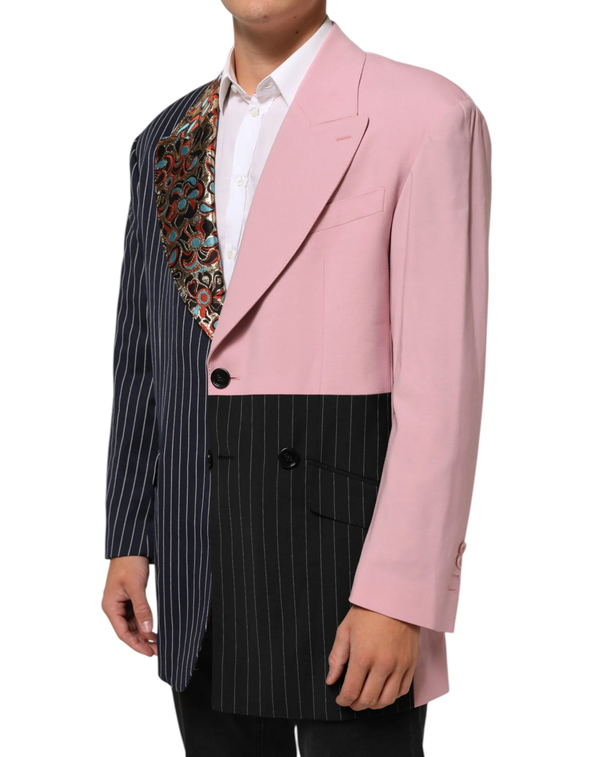 Dolce & Gabbana Multicolor Patchwork Single Breasted Jacket Blazer sold by Siebentaschen product image thumbnail 3