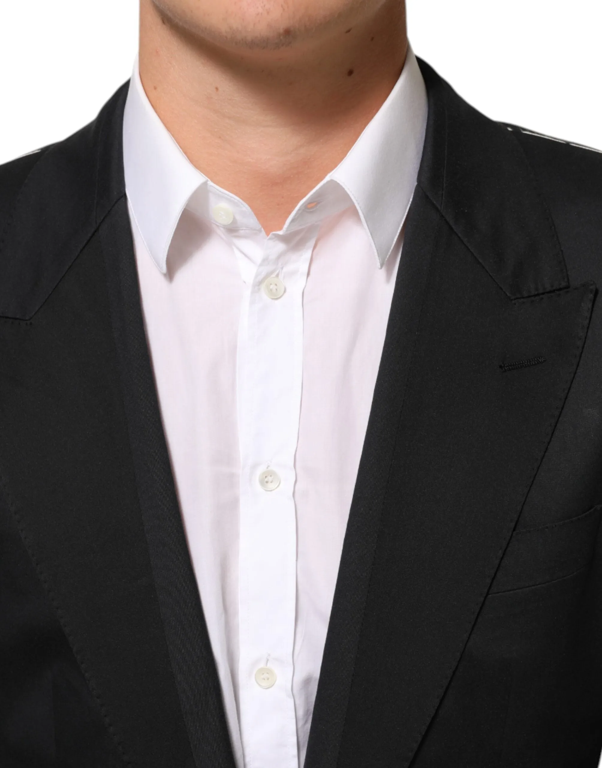Dolce & Gabbana Black Cotton 2 Buttons Suit Jacket Blazer sold by Siebentaschen product image thumbnail 5
