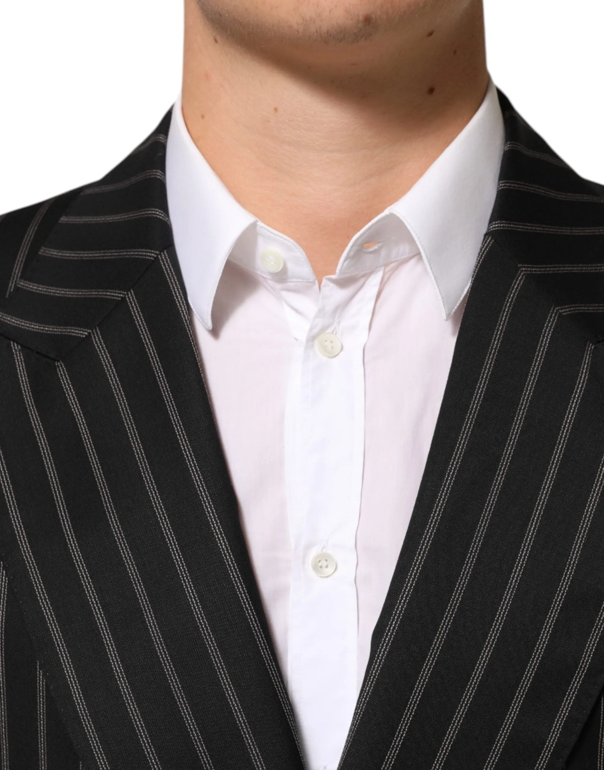 Dolce & Gabbana Black Stripes SICILIA 1 Button Suit Blazer sold by Siebentaschen product image thumbnail 5