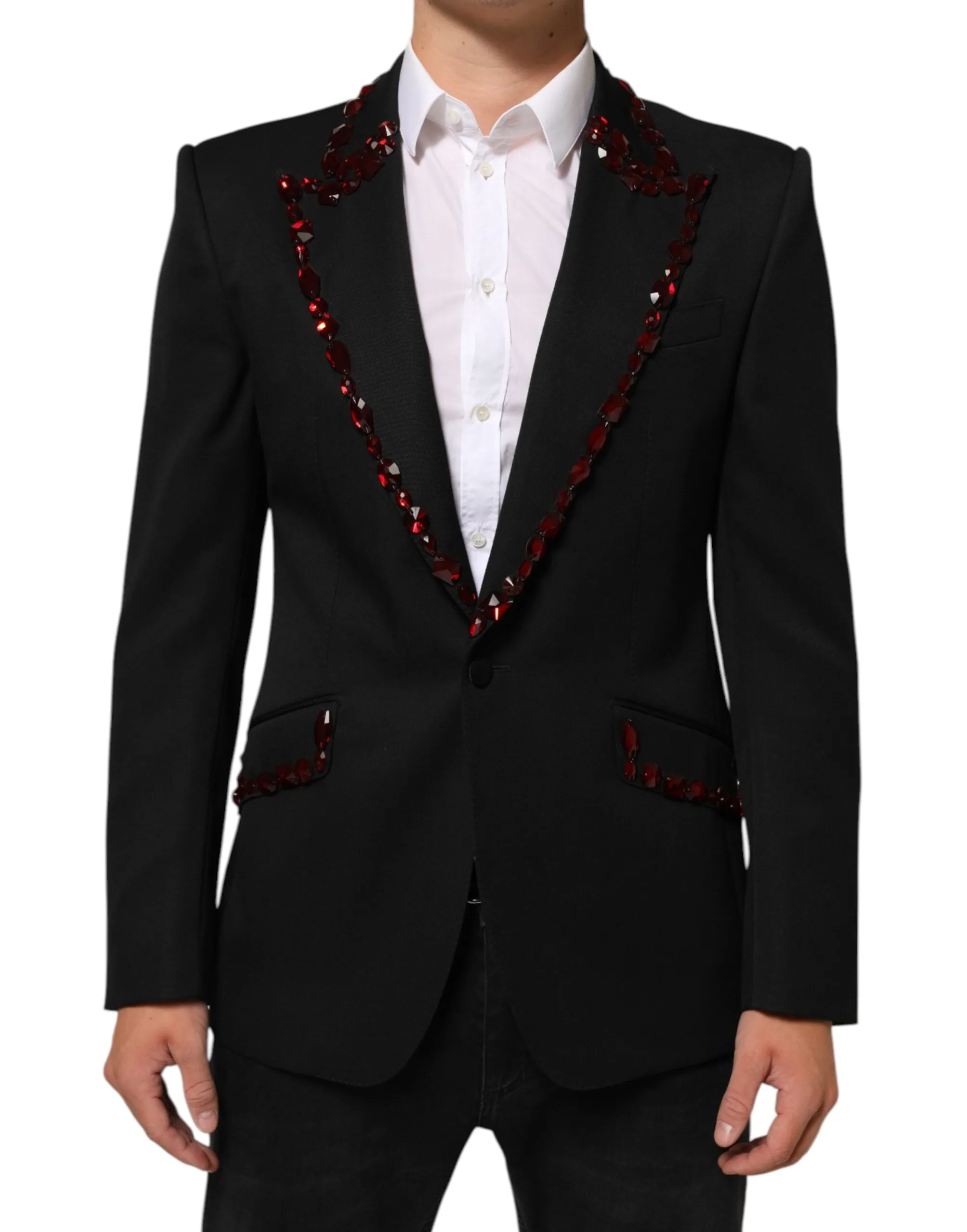 Dolce & Gabbana Black SICILIA Crystal Embellished Men Blazer sold by Siebentaschen product image thumbnail 2