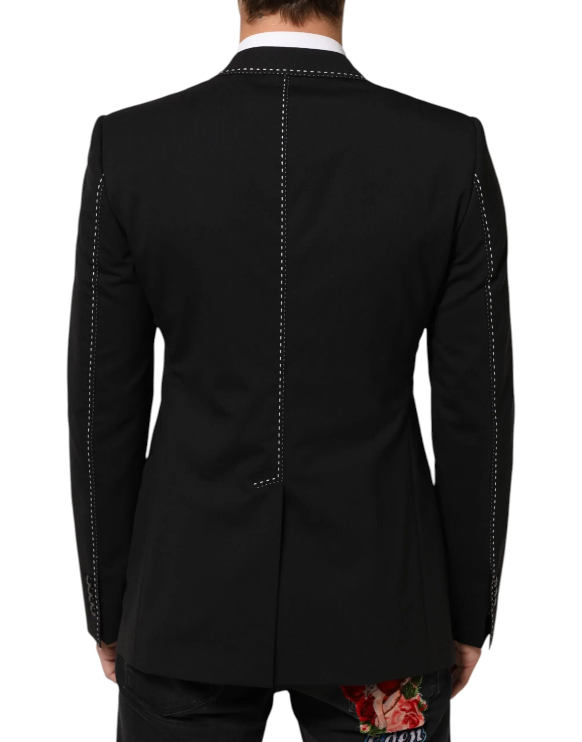 Dolce & Gabbana Black SICILIA 2 Buttons Suit Jacket Blazer sold by Siebentaschen product image thumbnail 4