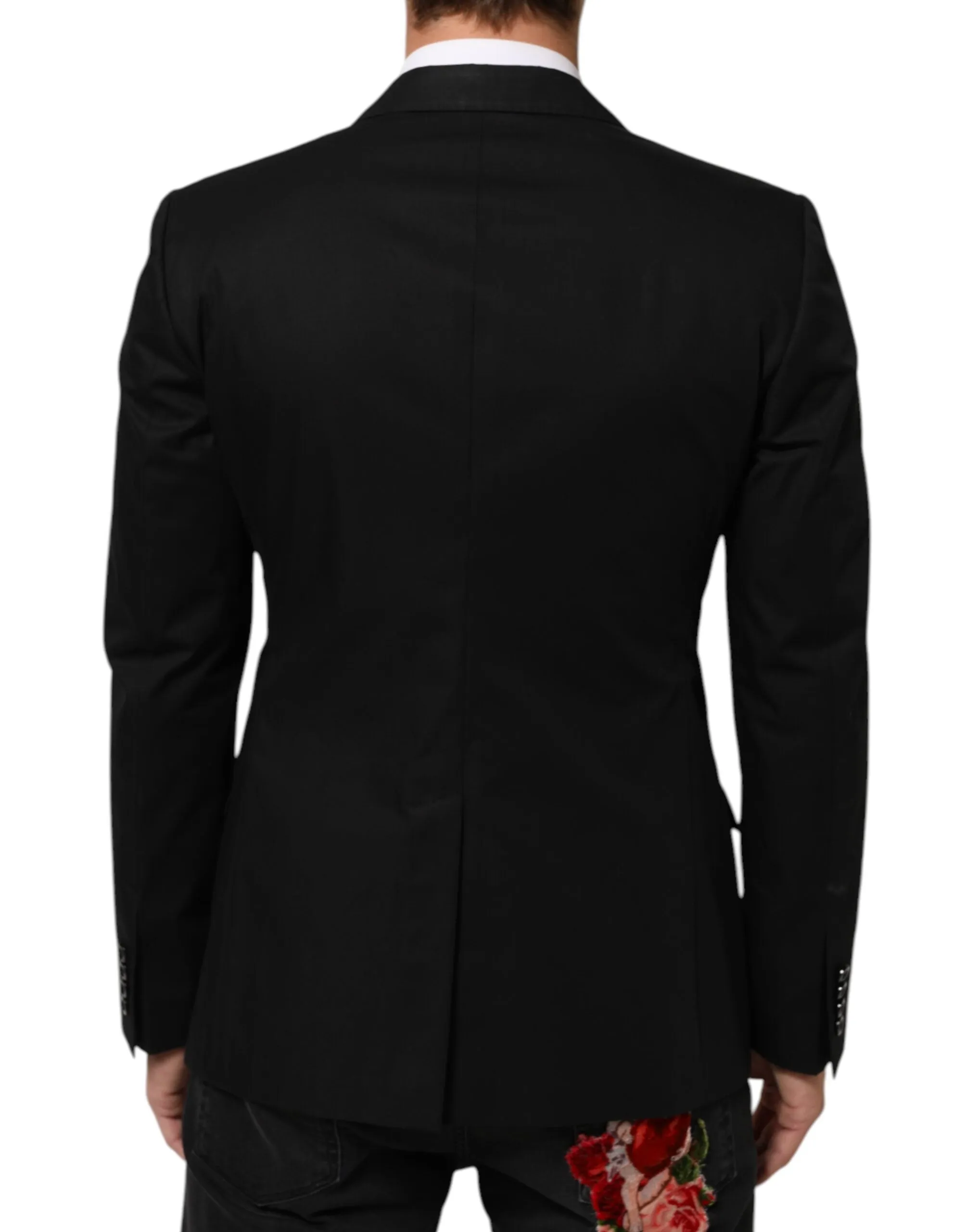 Dolce & Gabbana Black Wool 2 Buttons Suit Men Jacket Blazer sold by Siebentaschen product image thumbnail 4