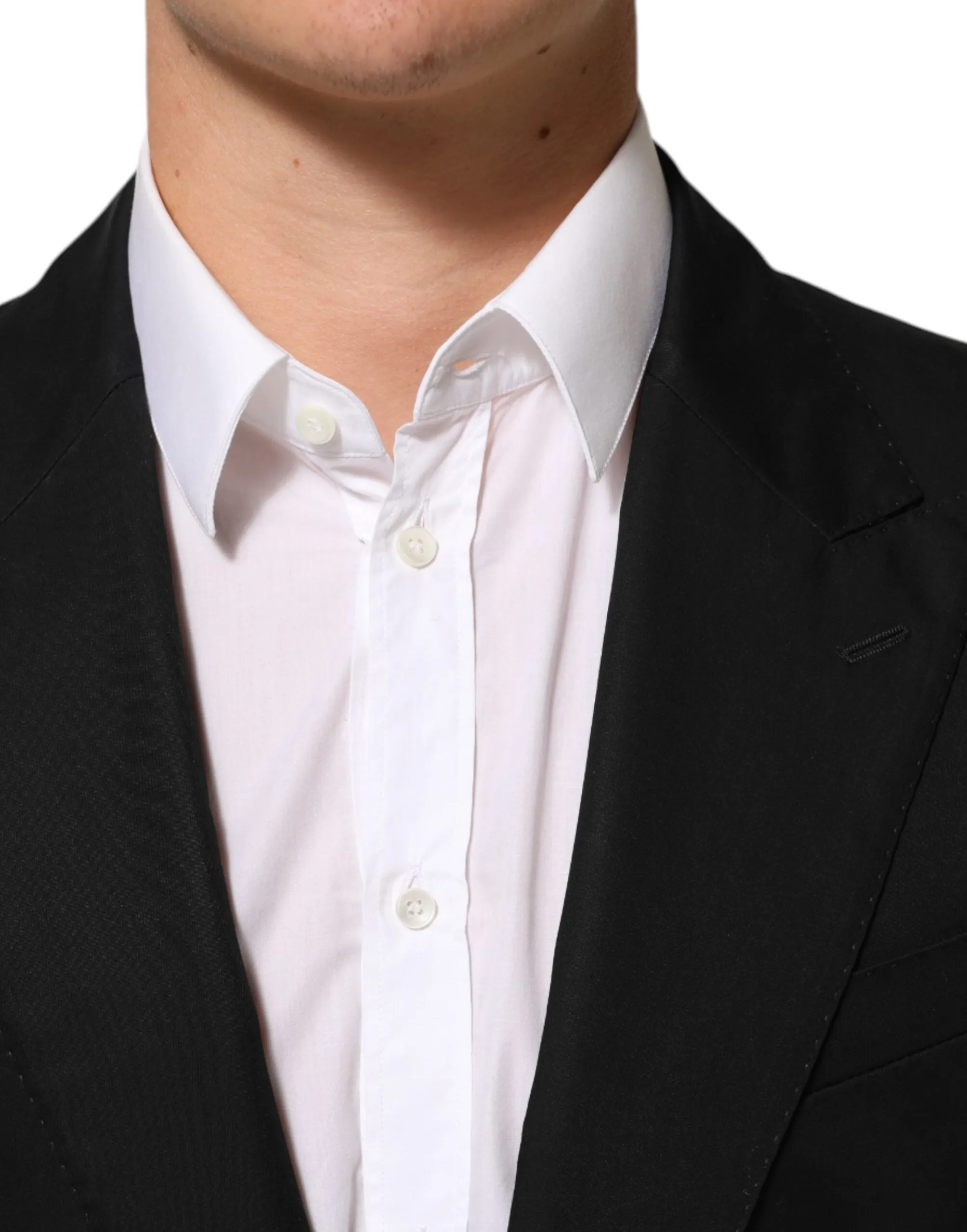 Dolce & Gabbana Black Wool 2 Buttons Suit Men Jacket Blazer sold by Siebentaschen product image thumbnail 5