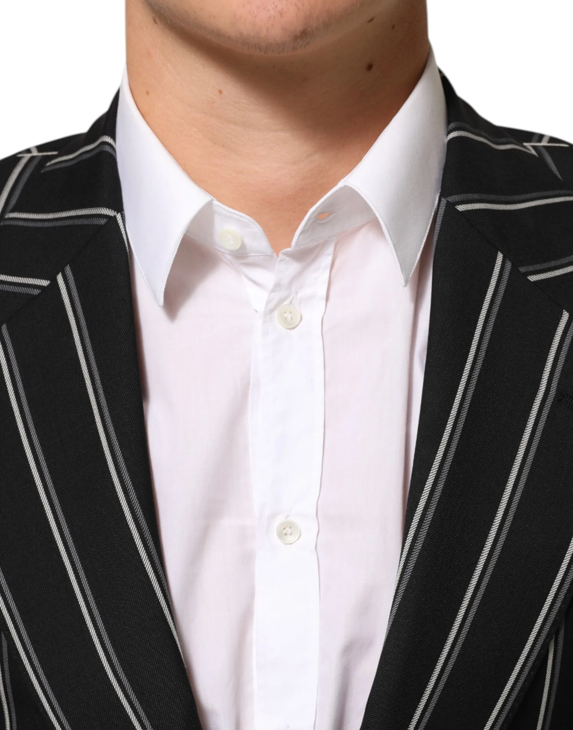 Dolce & Gabbana Black Stripes SICILIA 1 Button Suit Blazer sold by Siebentaschen product image thumbnail 5