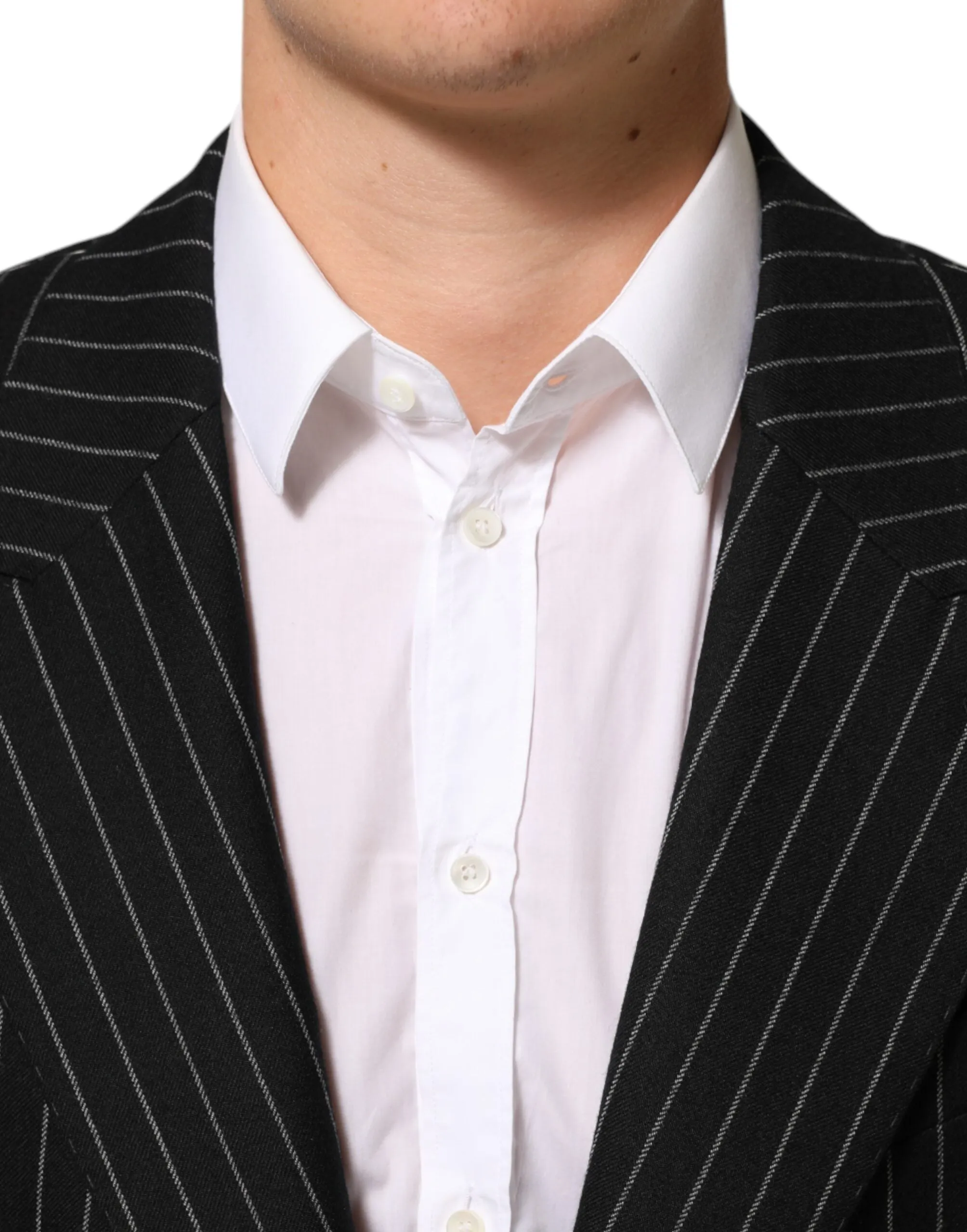 Dolce & Gabbana Black Stripes 2 Buttons Suit Jacket Blazer sold by Siebentaschen product image thumbnail 5