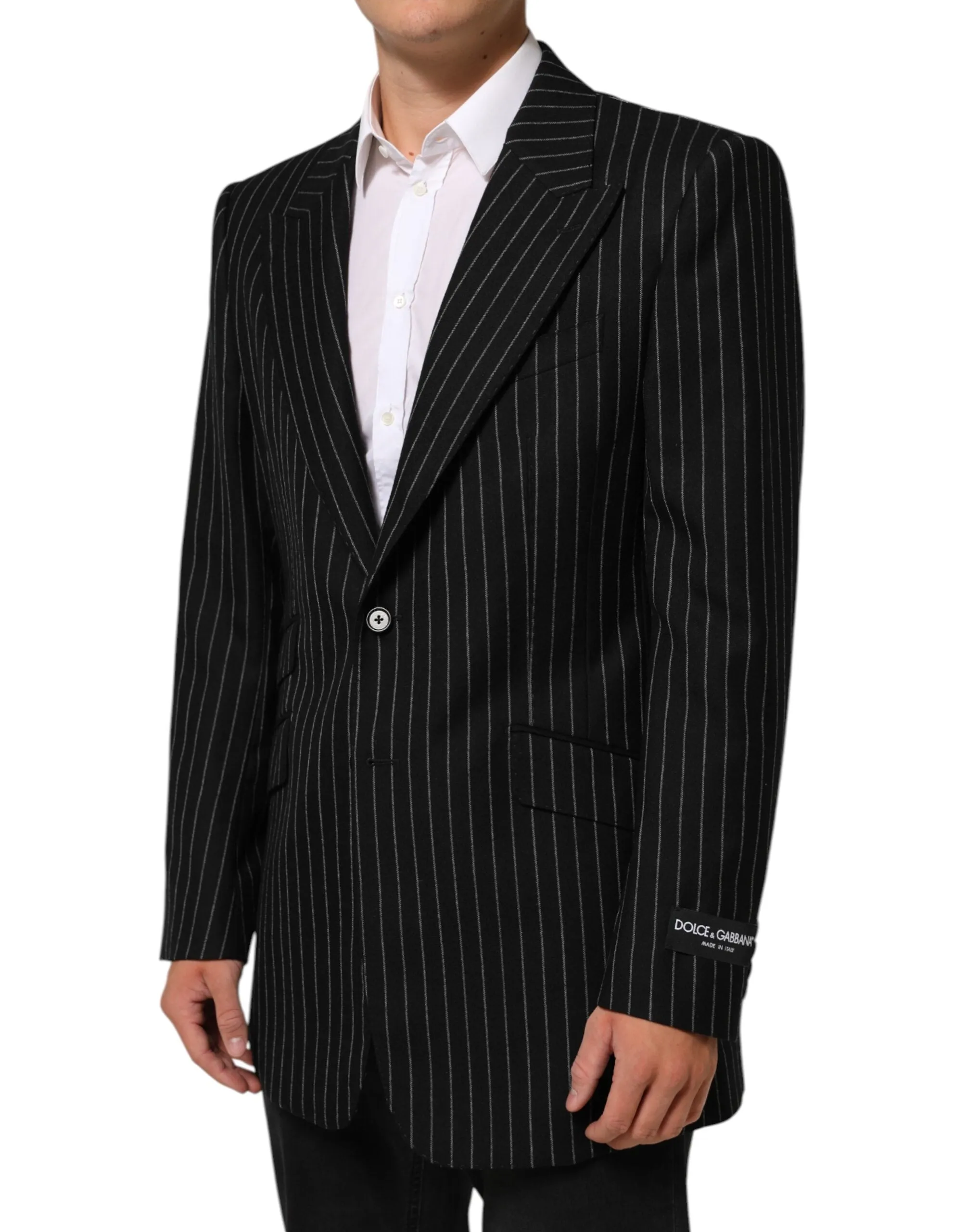 Dolce & Gabbana Black Stripes 2 Buttons Suit Jacket Blazer sold by Siebentaschen product image thumbnail 3