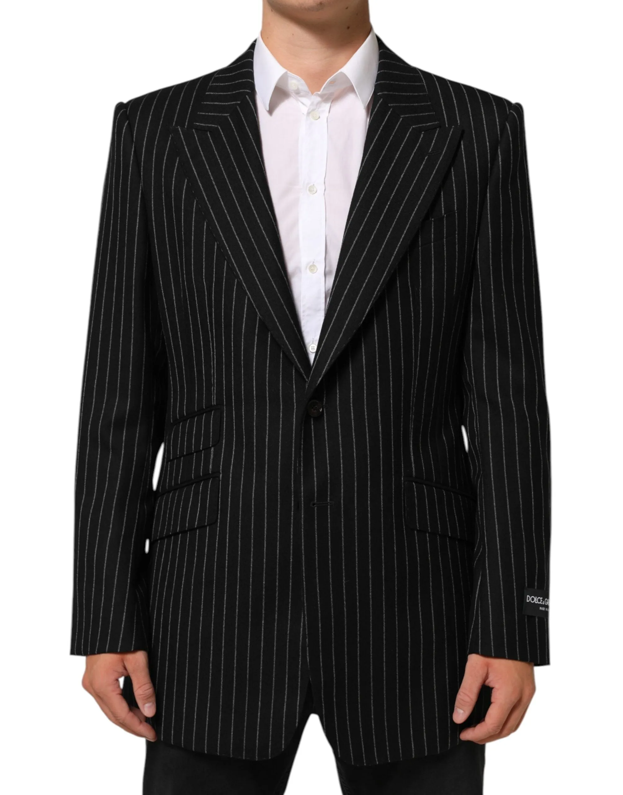 Dolce & Gabbana Black Stripes 2 Buttons Suit Jacket Blazer sold by Siebentaschen
