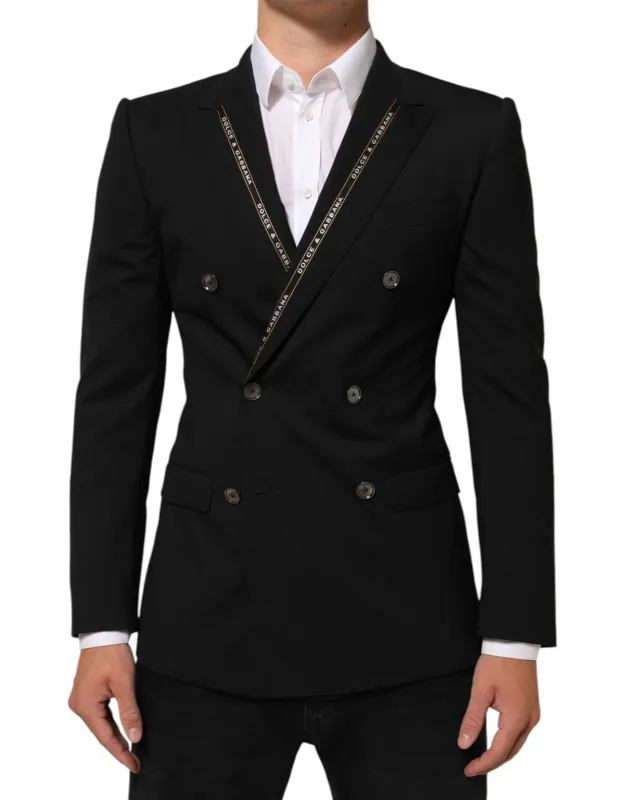 Dolce & Gabbana Black SICILIA Double Breasted Jacket Blazer sold by Siebentaschen