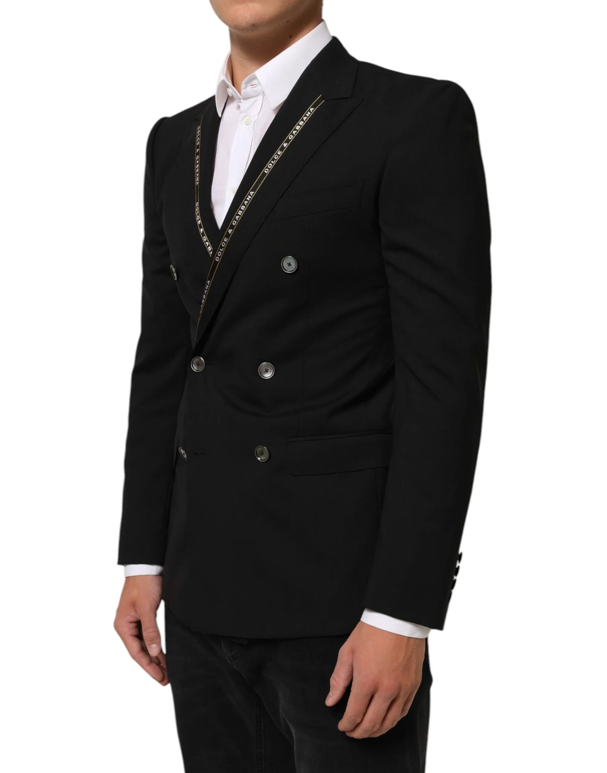 Dolce & Gabbana Black SICILIA Double Breasted Jacket Blazer sold by Siebentaschen product image thumbnail 3