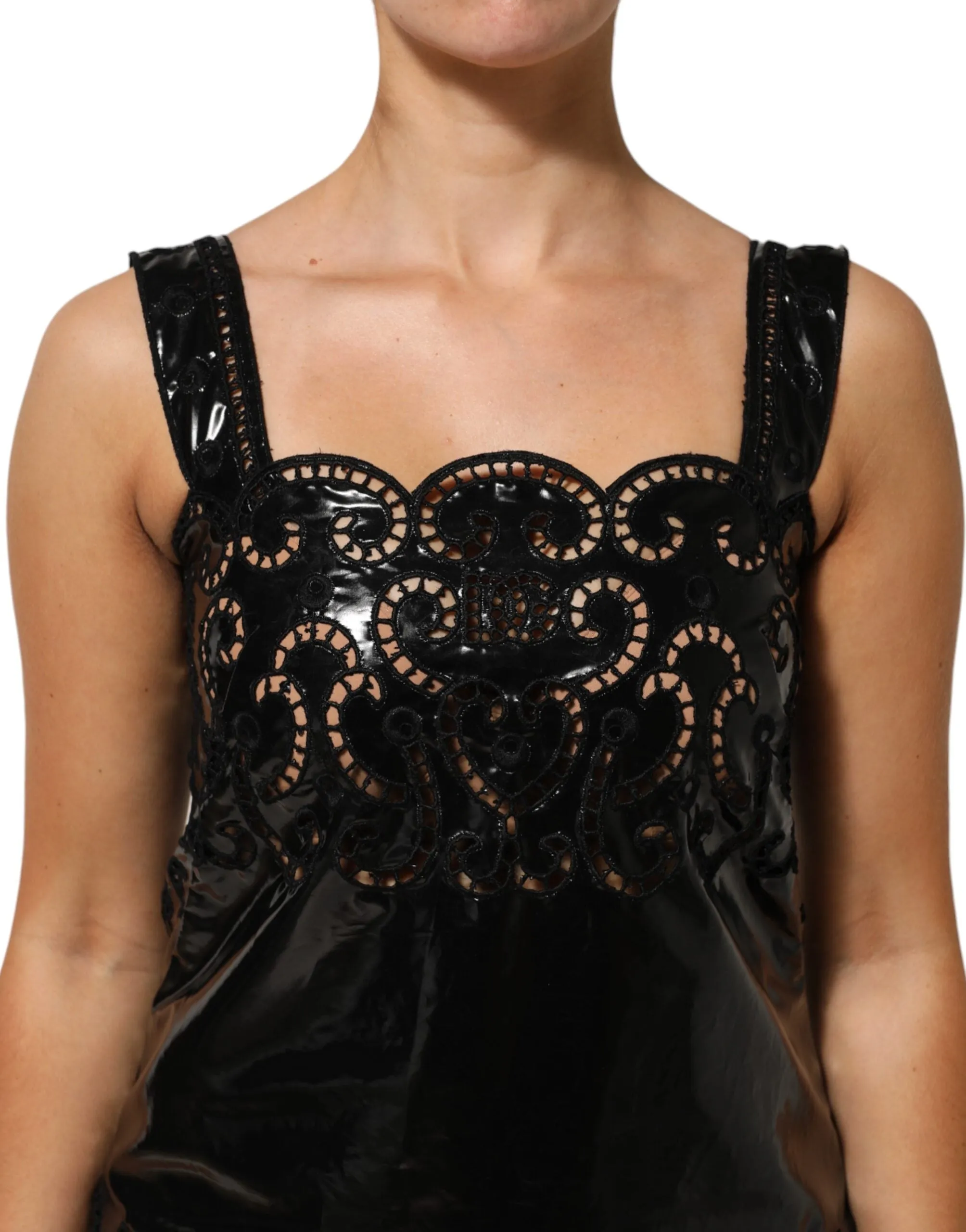 Dolce & Gabbana Black Cut Out A-line Sheath Mini Dress sold by Siebentaschen product image thumbnail 5