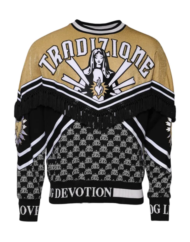 Dolce & Gabbana Multicolor Tradizione E Devotion Sweatshirt Sweater sold by Siebentaschen