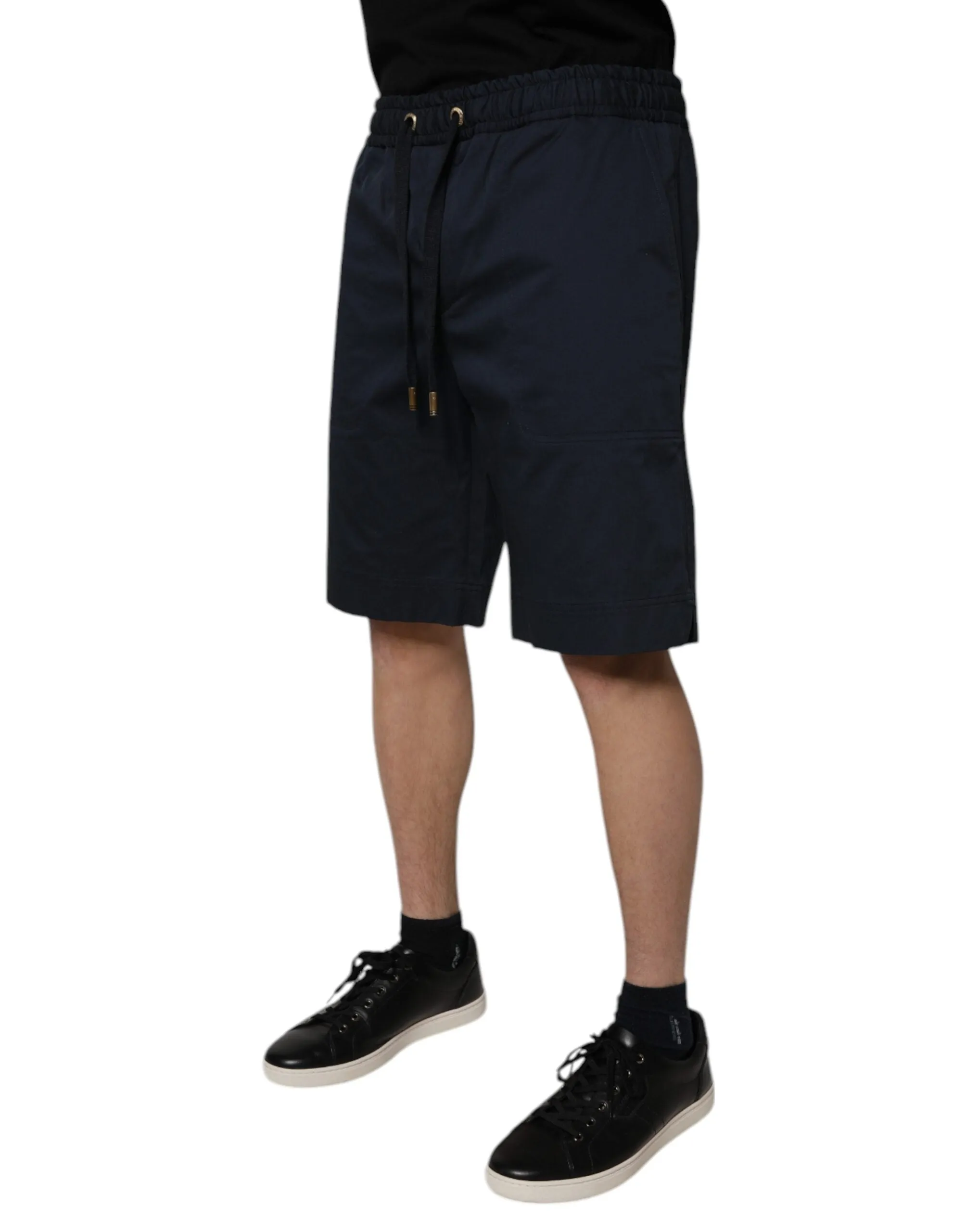 Dolce & Gabbana Navy Blue Cotton Stretch Men Bermuda Shorts sold by Siebentaschen product image thumbnail 3