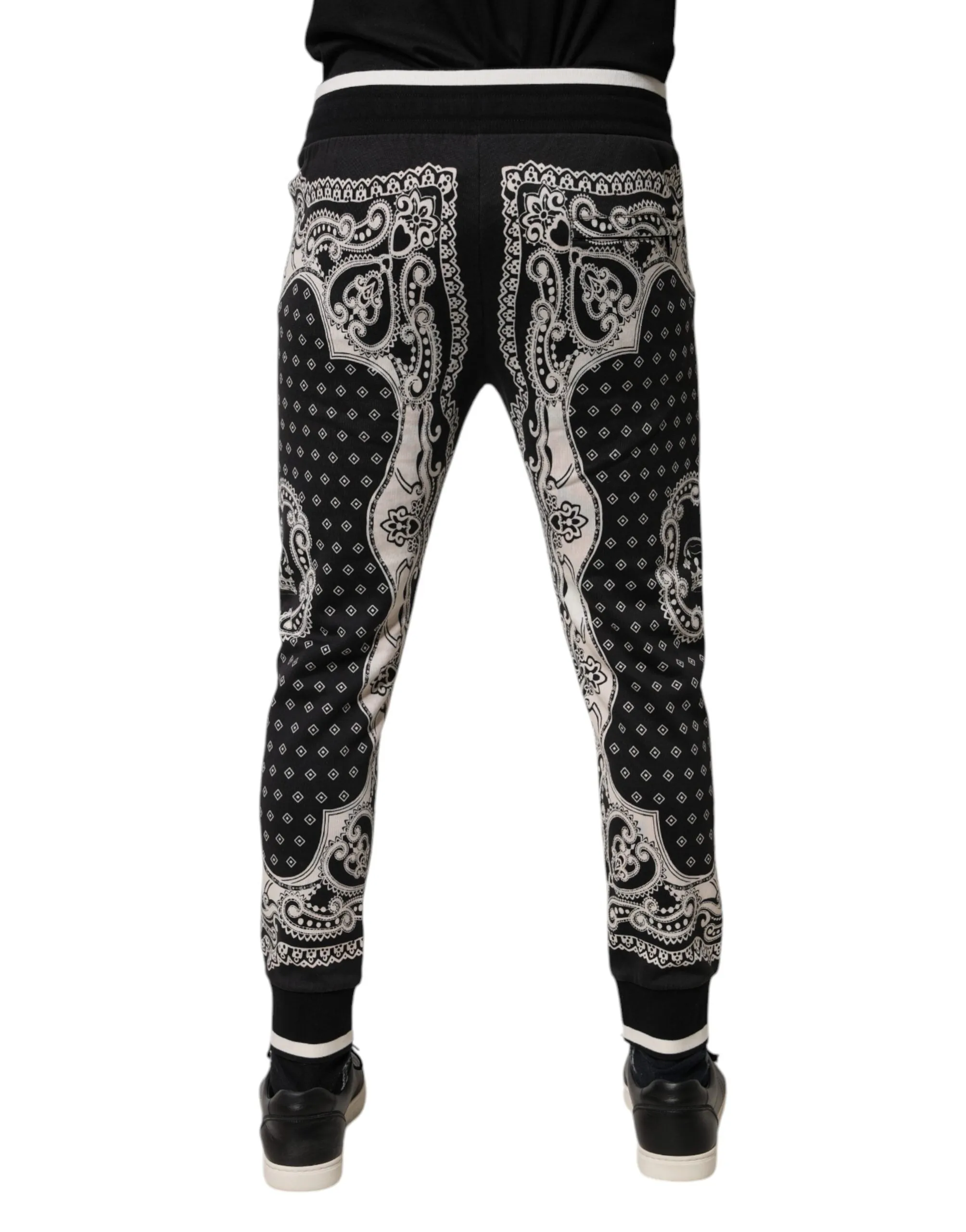 Dolce & Gabbana Black Cotton Bandana Jogger Sweatpants Pants sold by Siebentaschen product image thumbnail 4