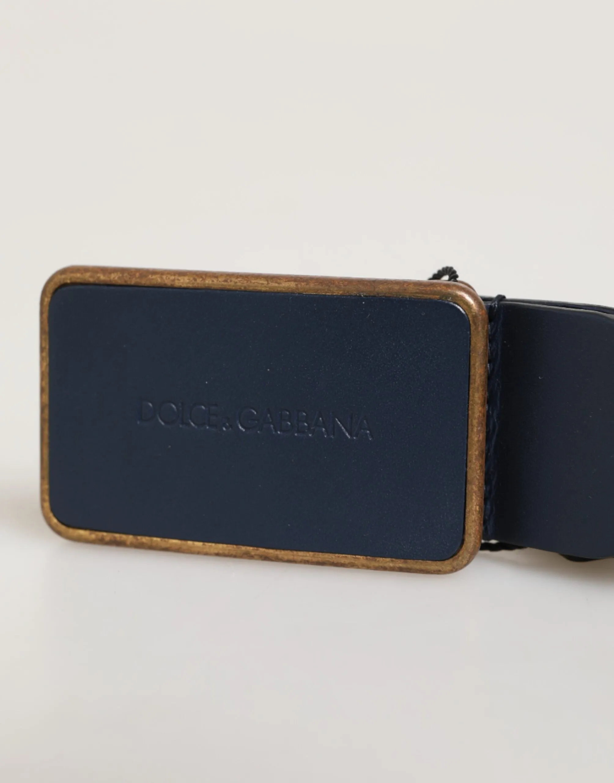 Dolce & Gabbana Blue Leather Classic Metal Logo Buckle Belt sold by Siebentaschen product image thumbnail 3