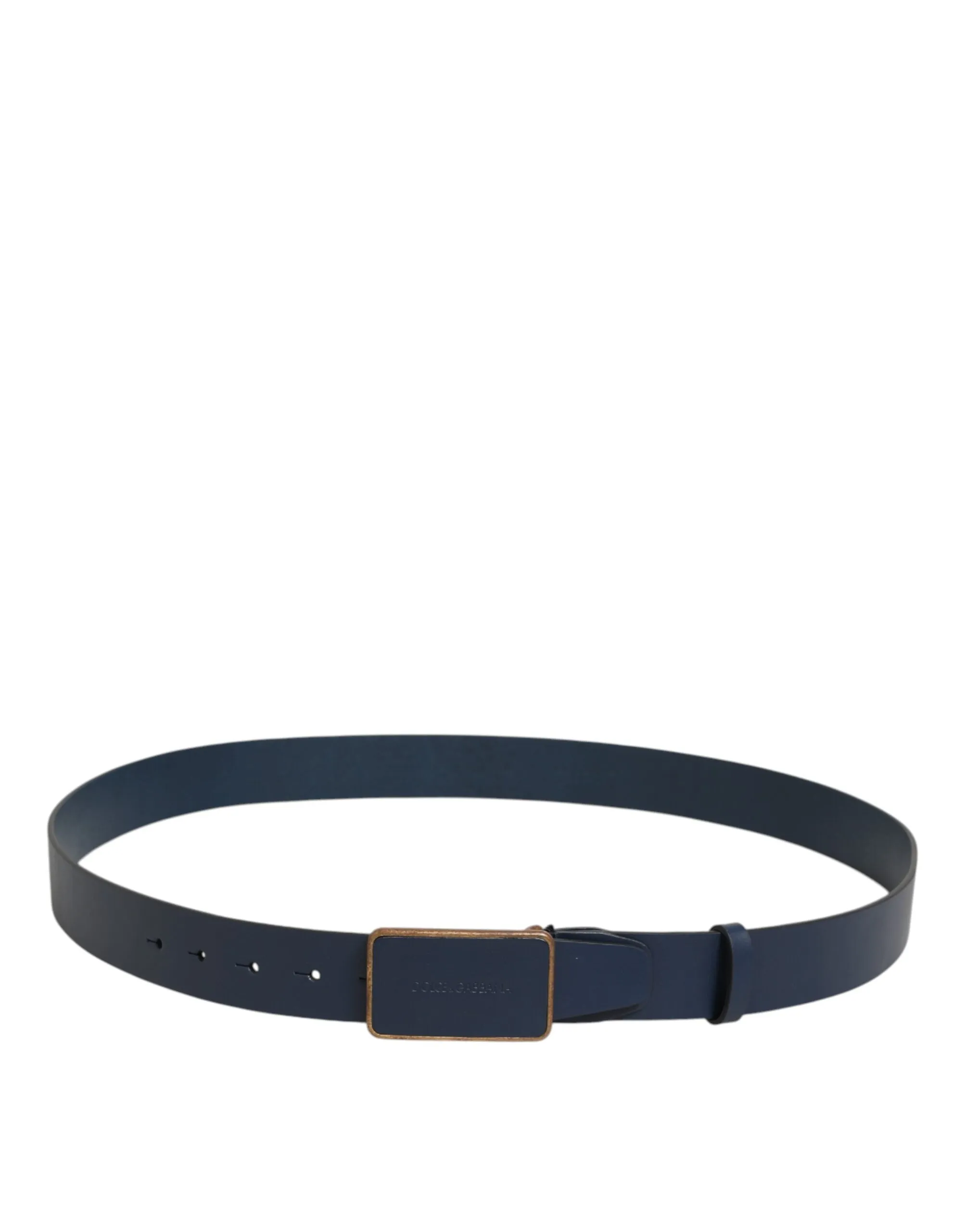 Dolce & Gabbana Blue Leather Classic Metal Logo Buckle Belt sold by Siebentaschen product image thumbnail 5