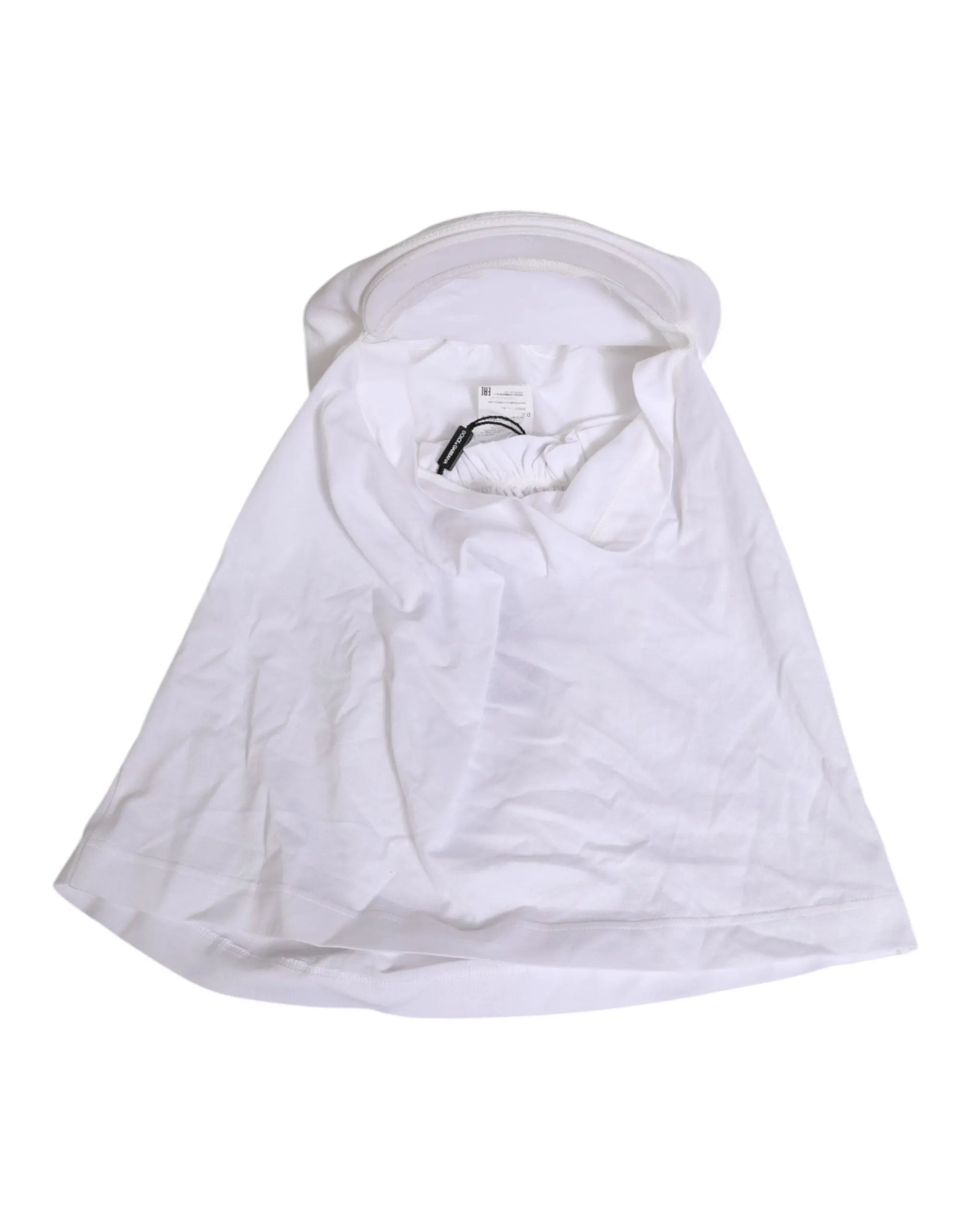 Dolce & Gabbana White Cotton DG Logo Plaque Baseball Balaclava Hat sold by Siebentaschen product image thumbnail 3