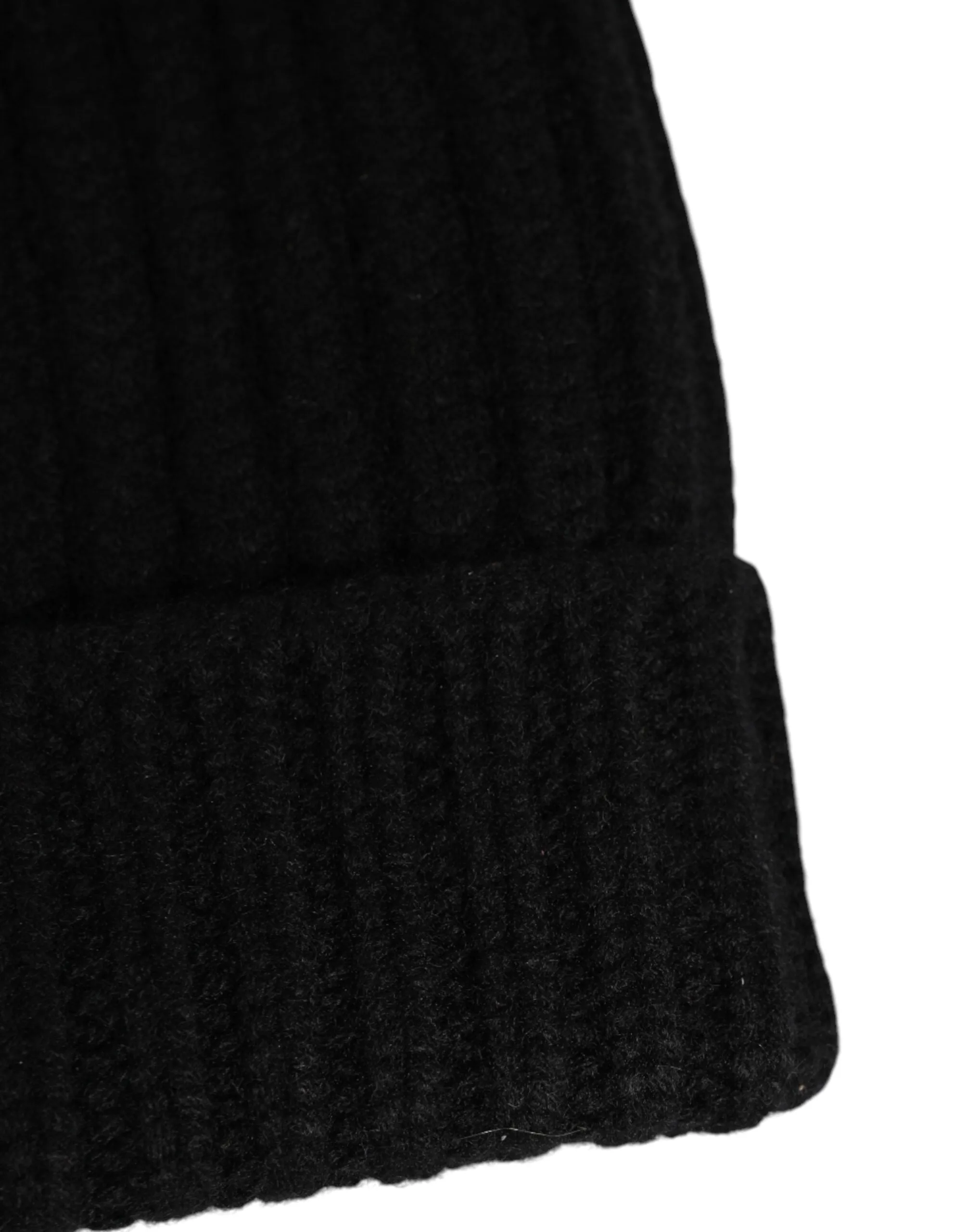 Dolce & Gabbana Black Cashmere Knitted Beanie Capello Men One Size Hat sold by Siebentaschen product image thumbnail 3