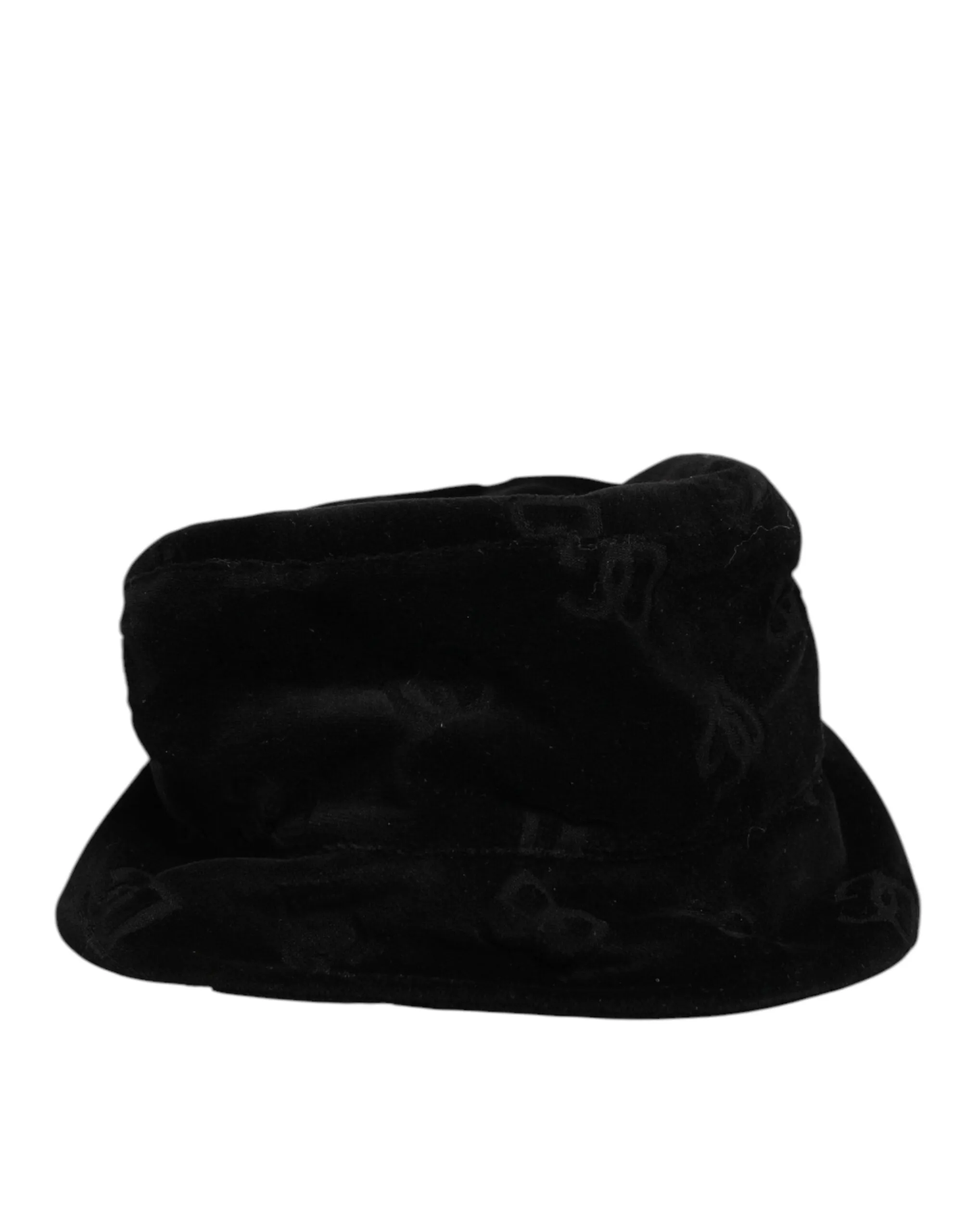 Dolce & Gabbana Black Cotton Suede Bucket Logo Capello Hat sold by Siebentaschen product image thumbnail 3