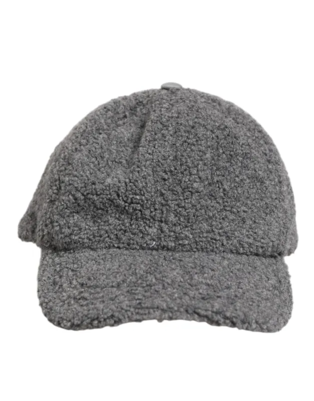 Dolce & Gabbana Gray Wool Fleece Rapper Men Baseball Capello Hat sold by Siebentaschen