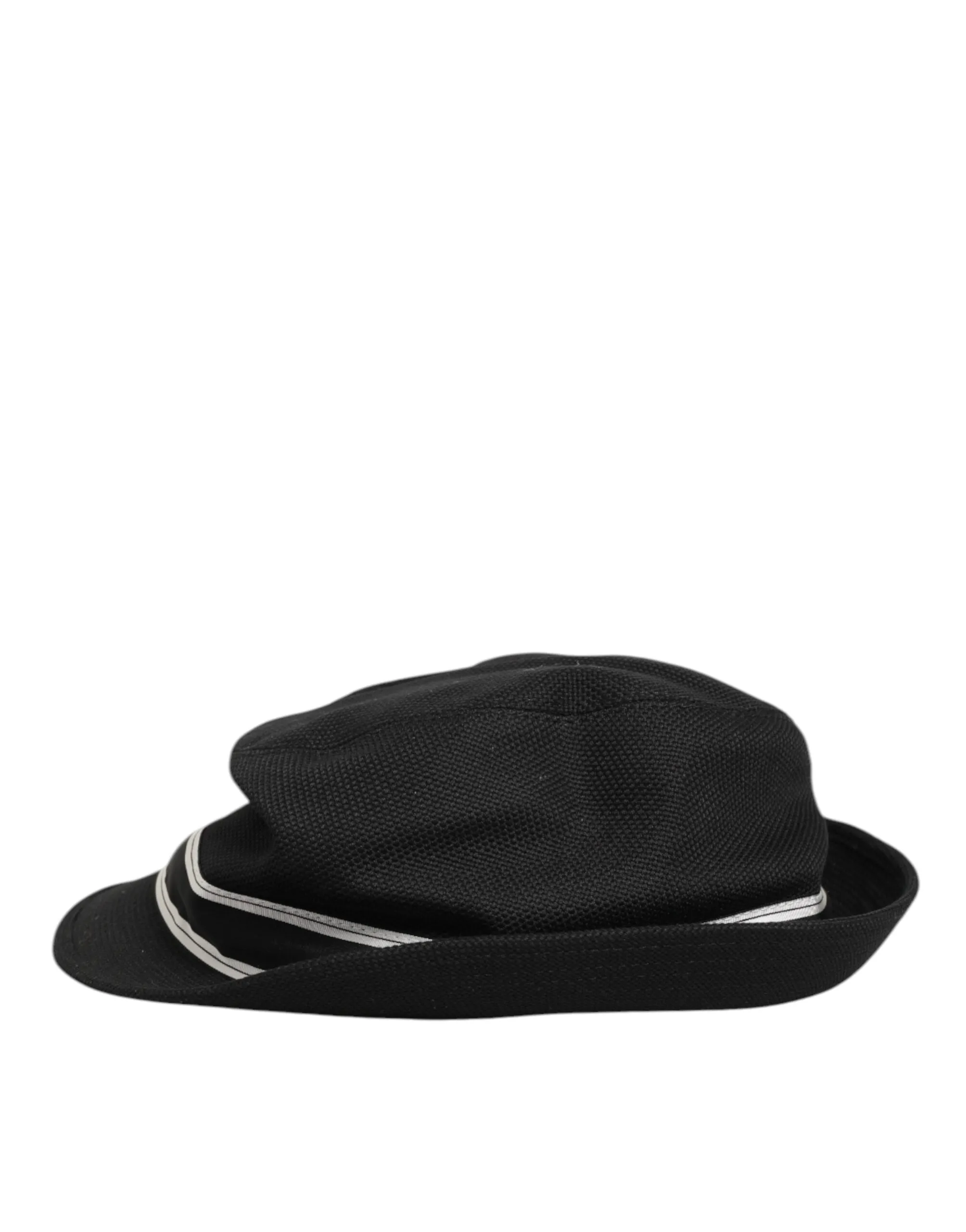 Dolce & Gabbana Black Cotton Polka Dot Lining Fedora Men Hat sold by Siebentaschen product image thumbnail 5
