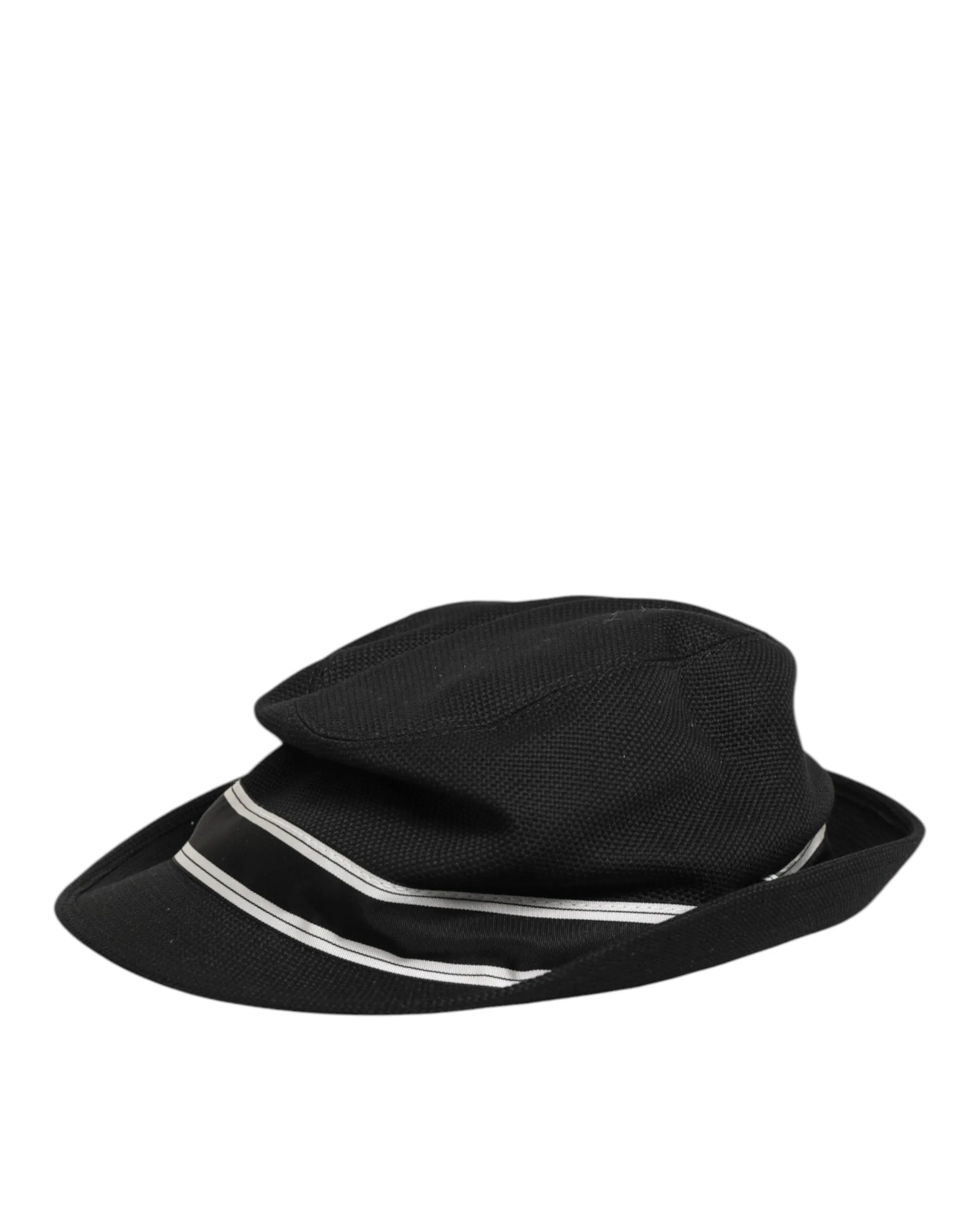 Dolce & Gabbana Black Cotton Polka Dot Lining Fedora Men Hat sold by Siebentaschen product image thumbnail 4