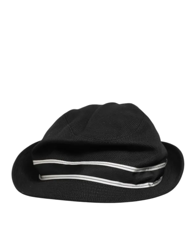 Dolce & Gabbana Black Cotton Polka Dot Lining Fedora Men Hat made by Siebentaschen