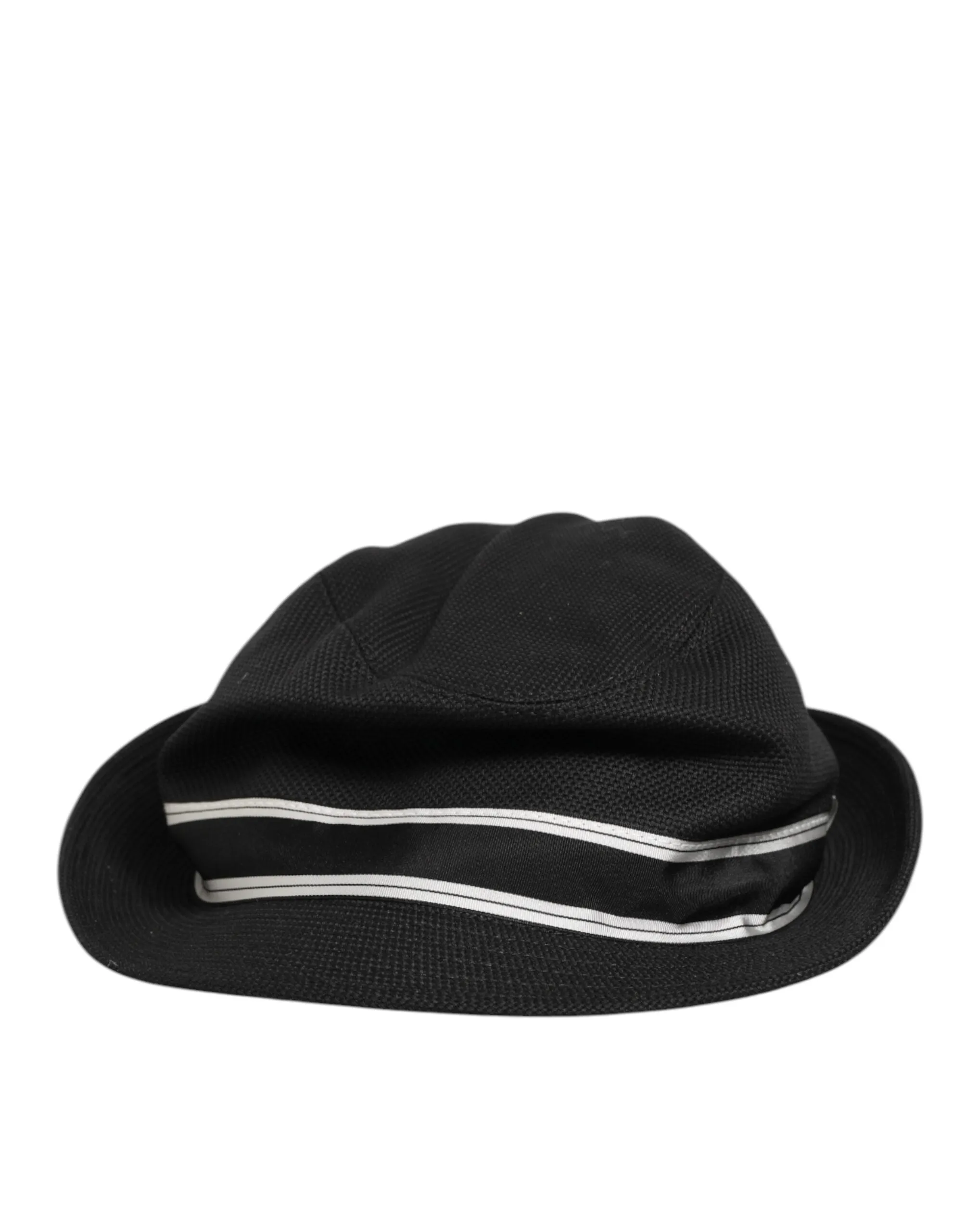 Dolce & Gabbana Black Cotton Polka Dot Lining Fedora Men Hat sold by Siebentaschen