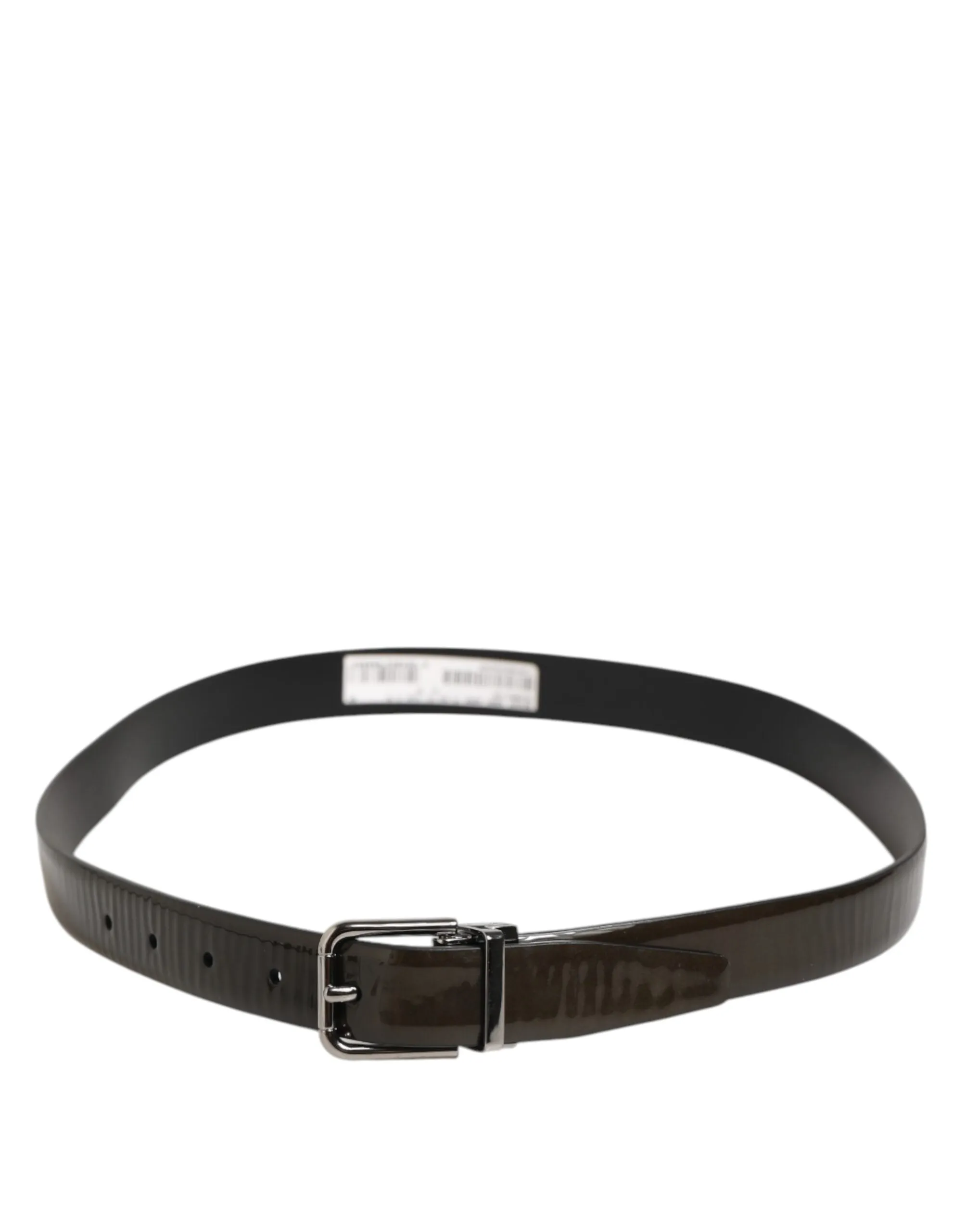 Dolce & Gabbana Brown Glossy Leather Classic Metal Buckle Belt sold by Siebentaschen product image thumbnail 5
