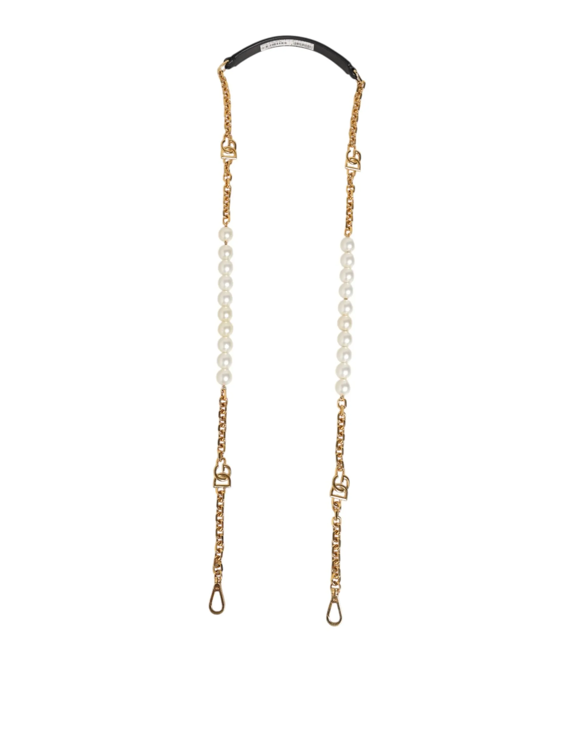 Dolce & Gabbana Black Leather Gold Chain Bag Accessory Shoulder Strap sold by Siebentaschen