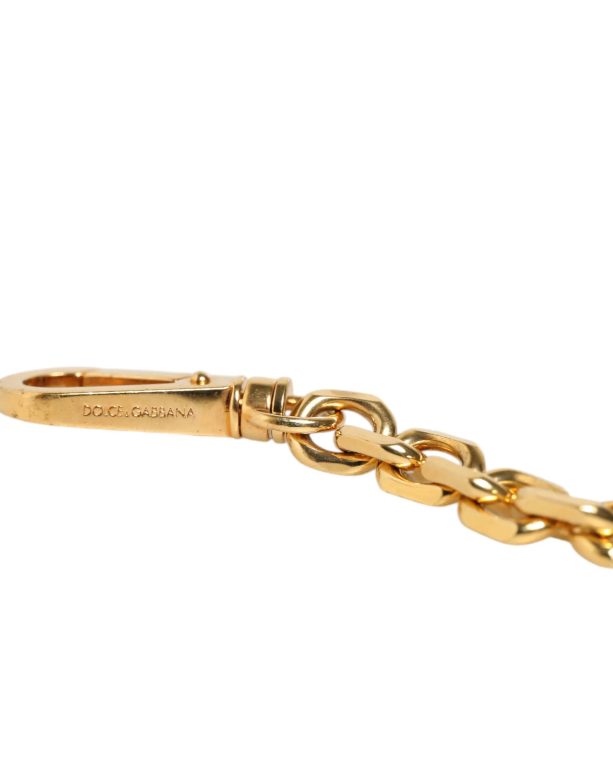 Dolce & Gabbana Black Leather Gold Chain Bag Accessory Shoulder Strap sold by Siebentaschen product image thumbnail 5