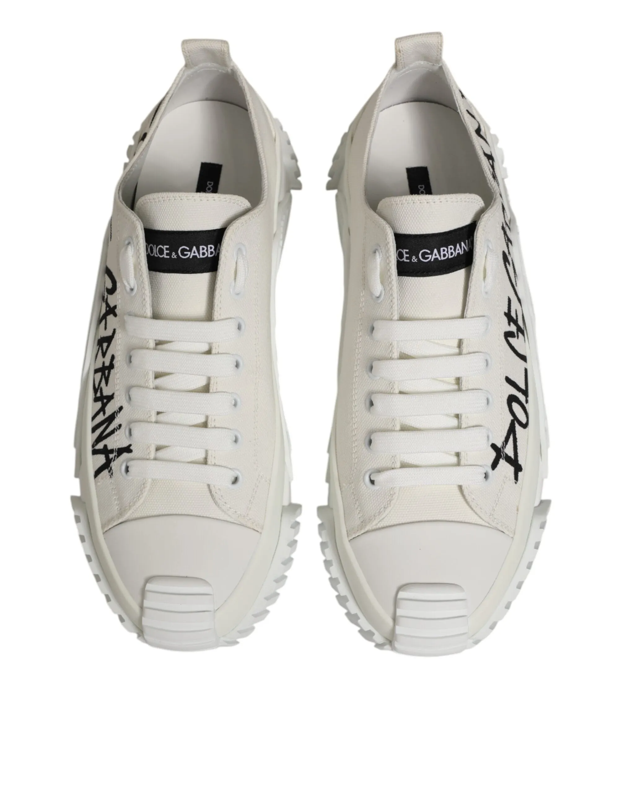 Dolce & Gabbana White Cotton NS1 Low Top Sneaker Shoes sold by Siebentaschen product image thumbnail 4