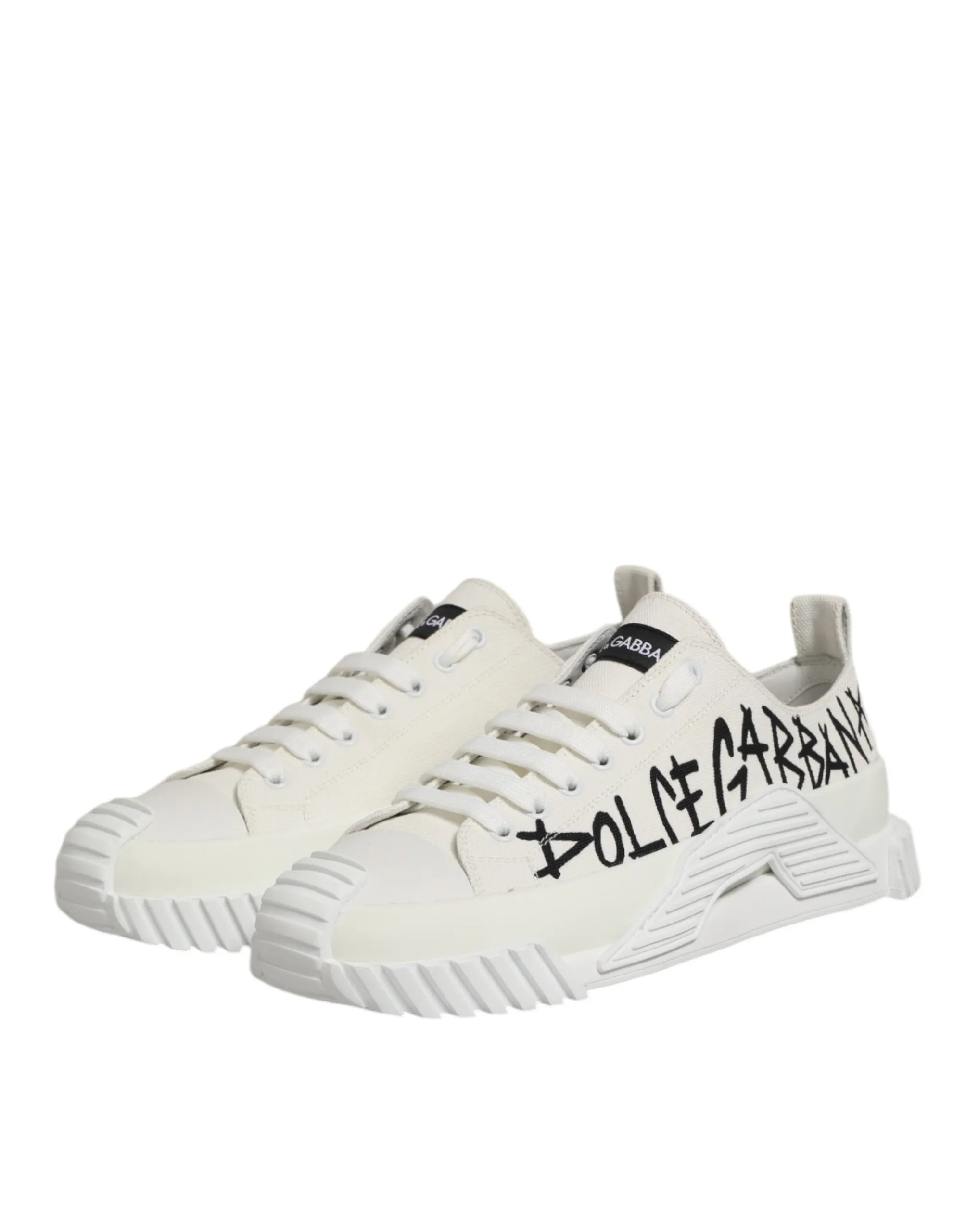 Dolce & Gabbana White Cotton NS1 Low Top Sneaker Shoes sold by Siebentaschen product image thumbnail 5