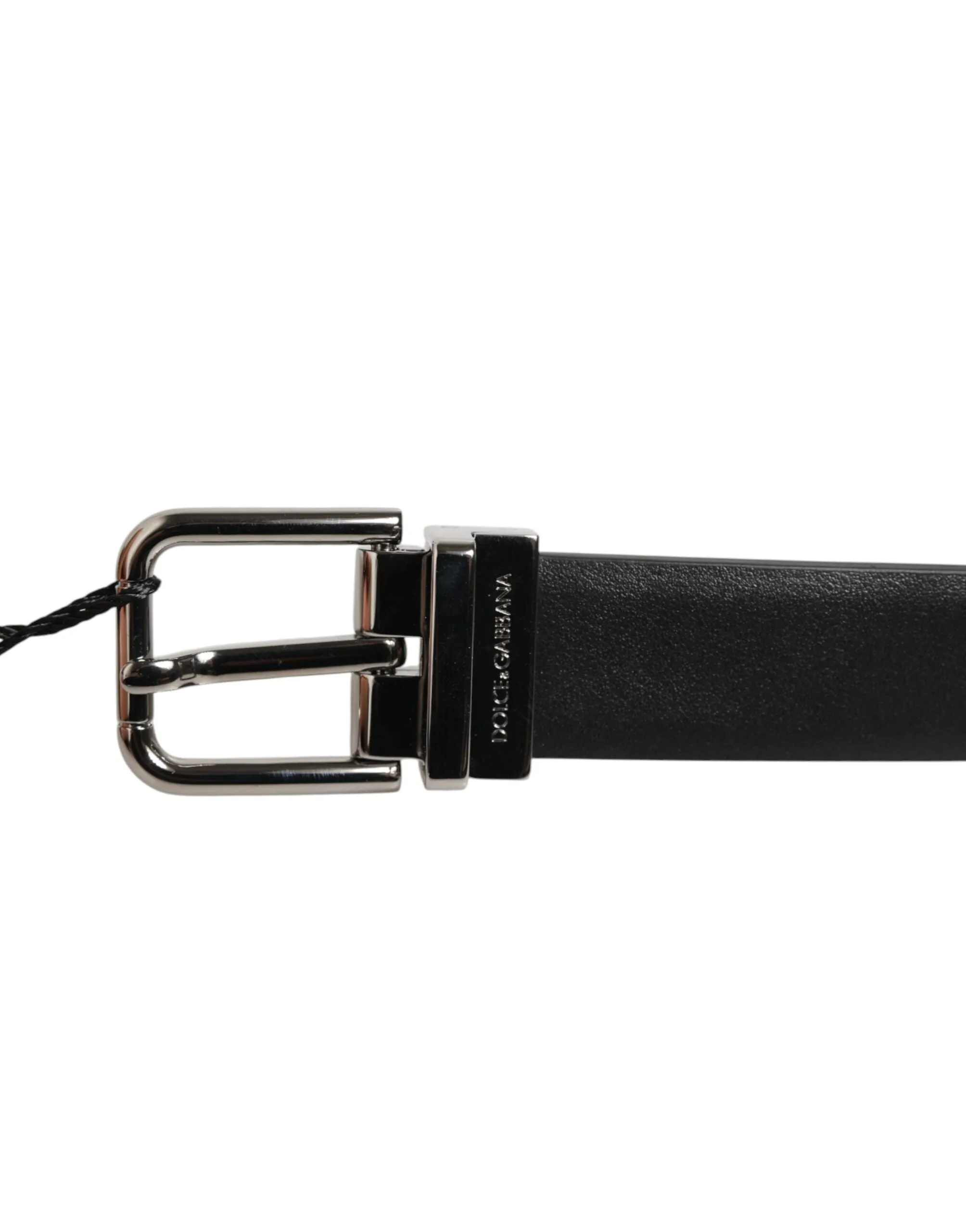 Dolce & Gabbana Black Leather Studded Silver-Tone Buckle Belt sold by Siebentaschen product image thumbnail 3