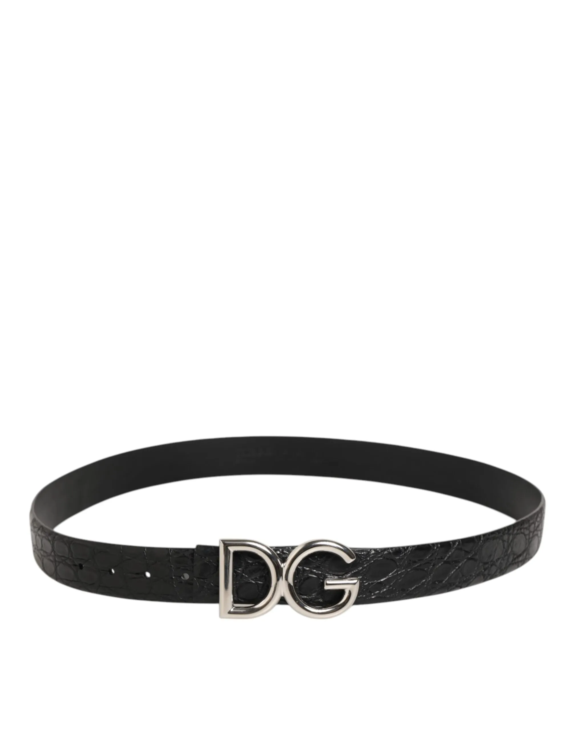 Dolce & Gabbana Black Exotic Leather DG Logo Buckle Belt sold by Siebentaschen product image thumbnail 4
