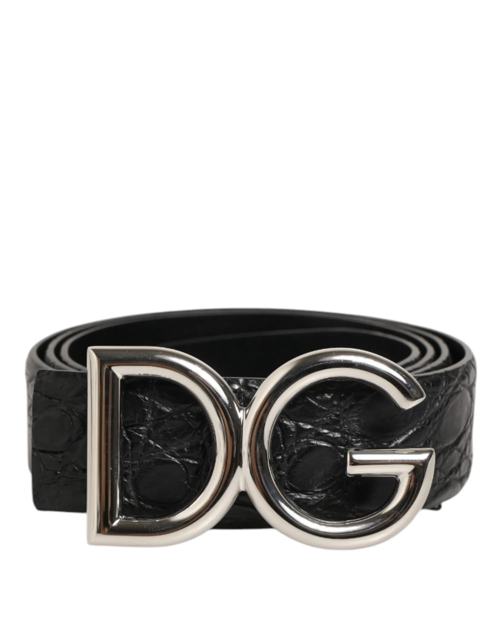Dolce & Gabbana Black Exotic Leather DG Logo Buckle Belt sold by Siebentaschen product image thumbnail 2
