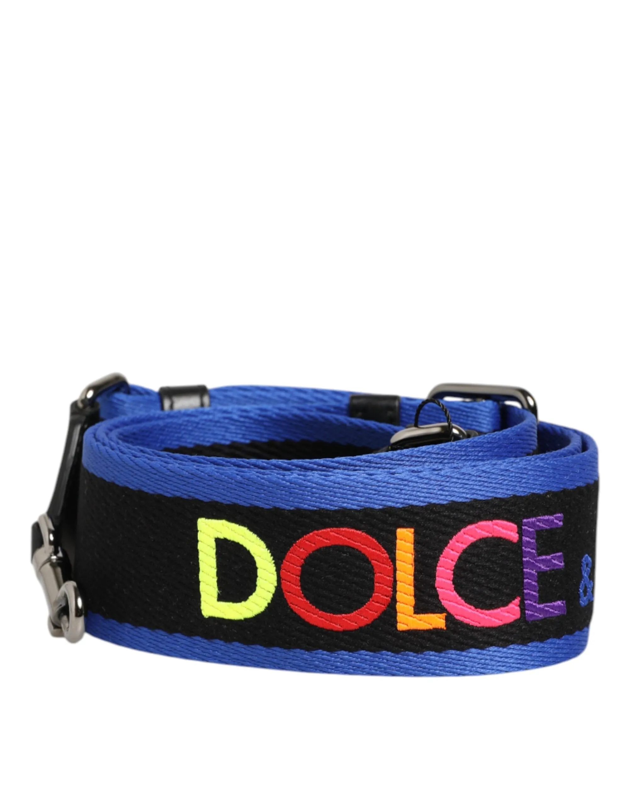 Dolce & Gabbana Black Blue Colorful Lettering Bag Handle Shoulder Strap sold by Siebentaschen product image thumbnail 2