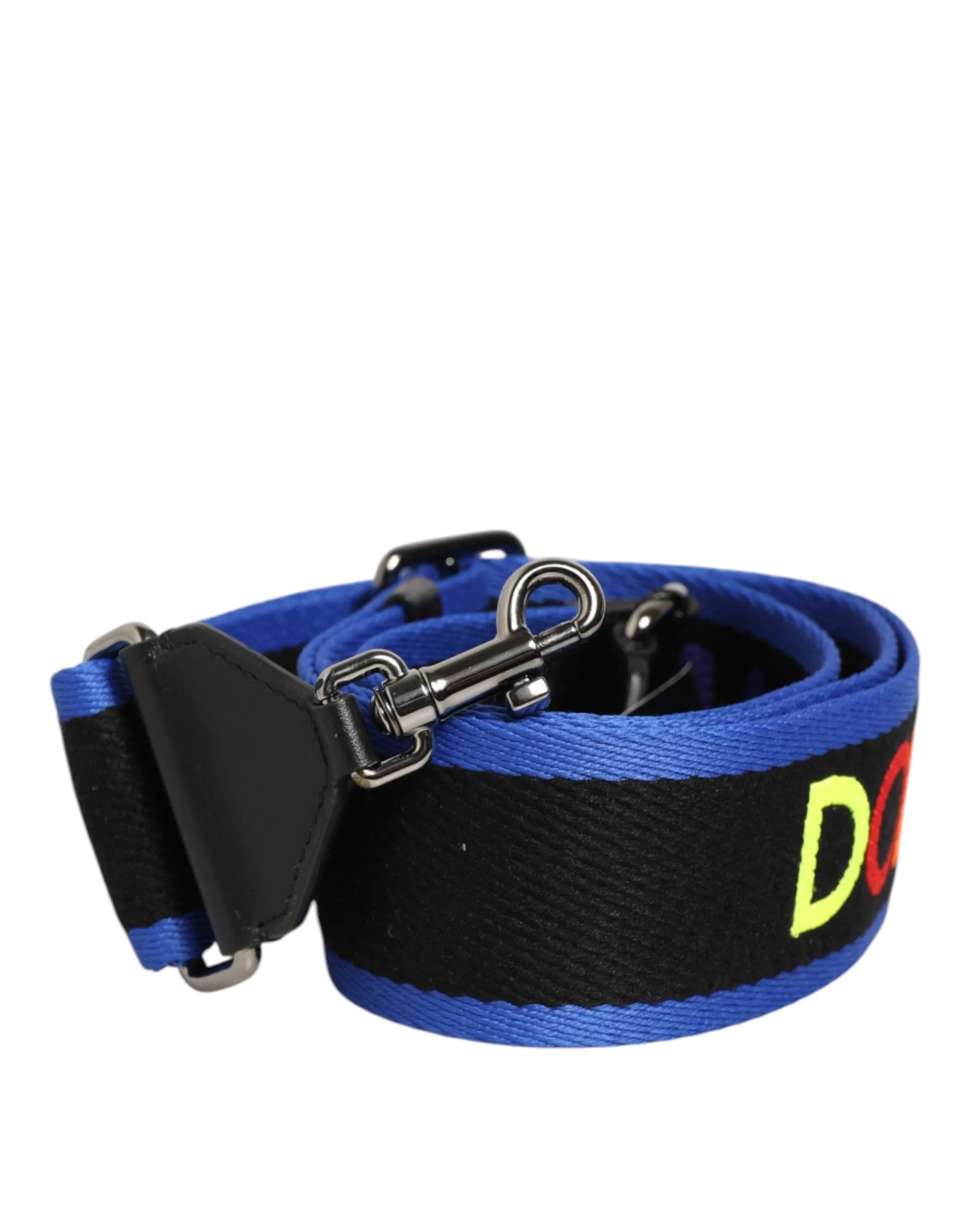Dolce & Gabbana Black Blue Colorful Lettering Bag Handle Shoulder Strap sold by Siebentaschen product image thumbnail 3