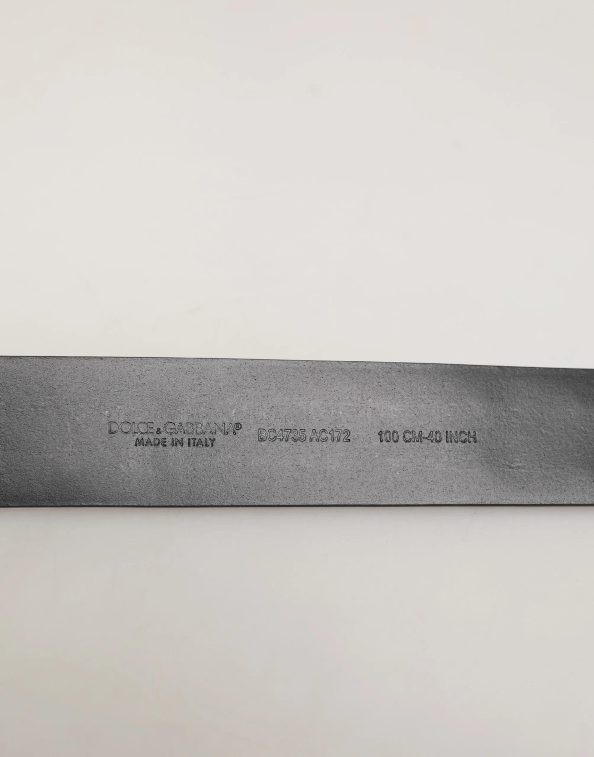 Dolce & Gabbana Black Calf Leather Studded Silver Buckle Belt sold by Siebentaschen product image thumbnail 3