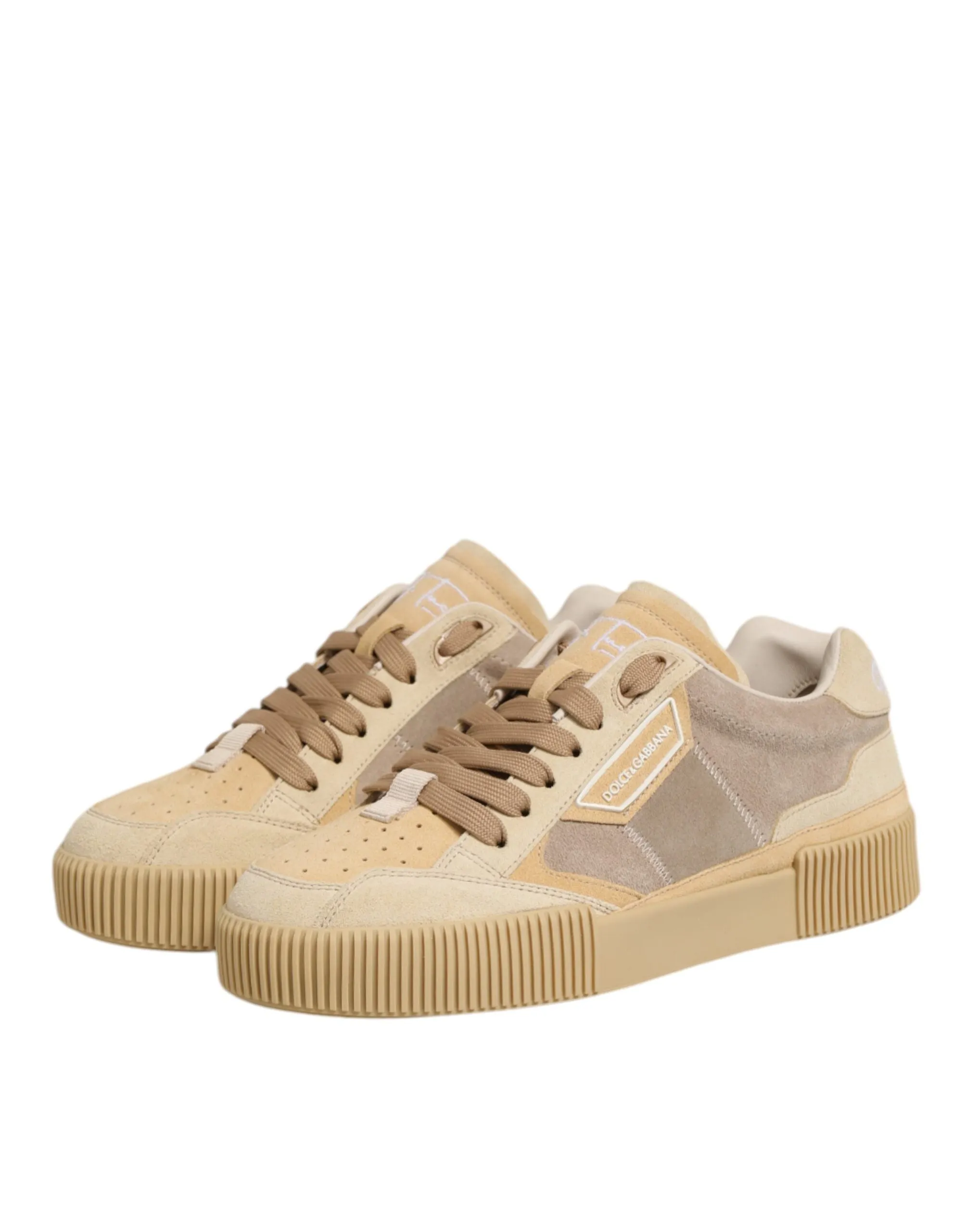 Dolce & Gabbana Beige Leather Miami Low Top Sneakers Men Shoes sold by Siebentaschen product image thumbnail 5