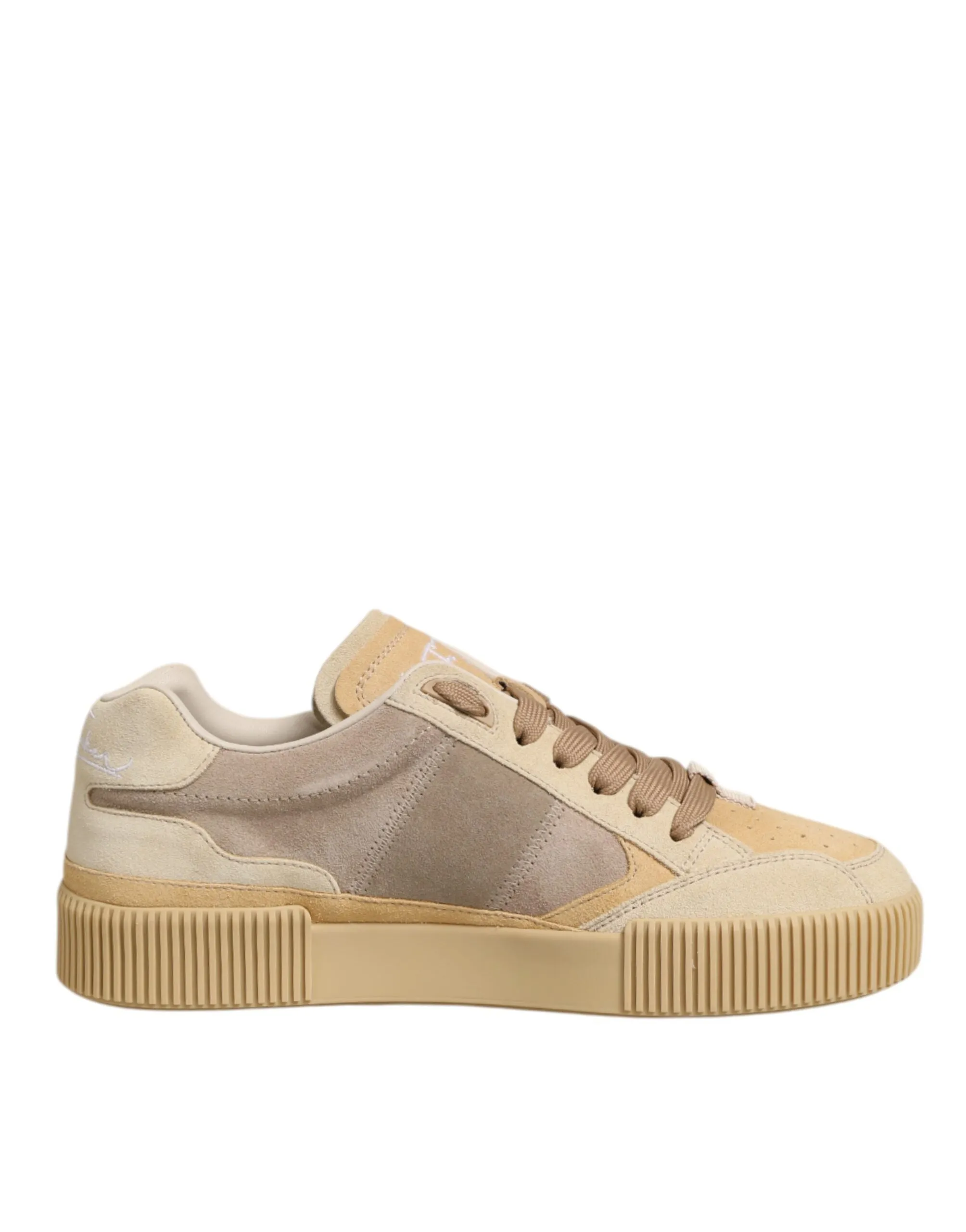 Dolce & Gabbana Beige Leather Miami Low Top Sneakers Men Shoes sold by Siebentaschen product image thumbnail 2