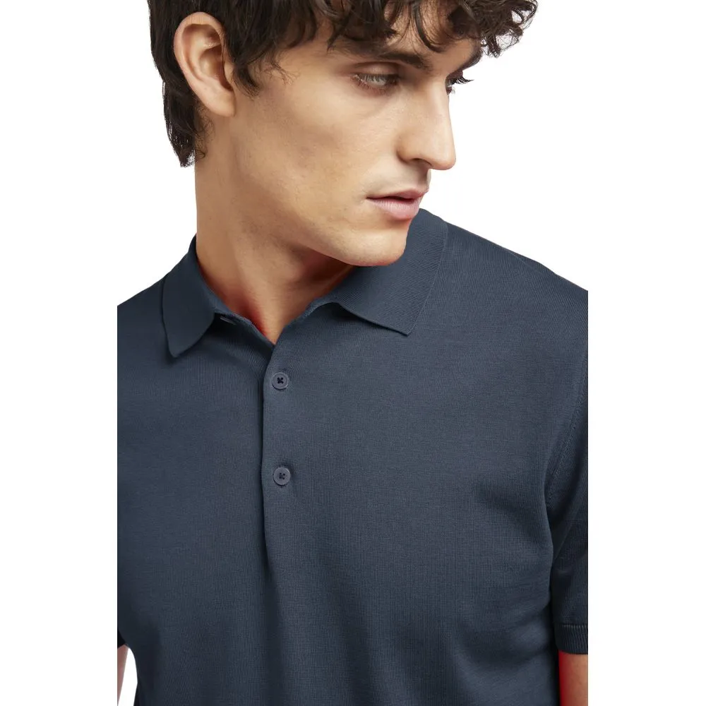 AT.P.CO Blue Cotton Polo Shirt sold by Siebentaschen product image thumbnail 3