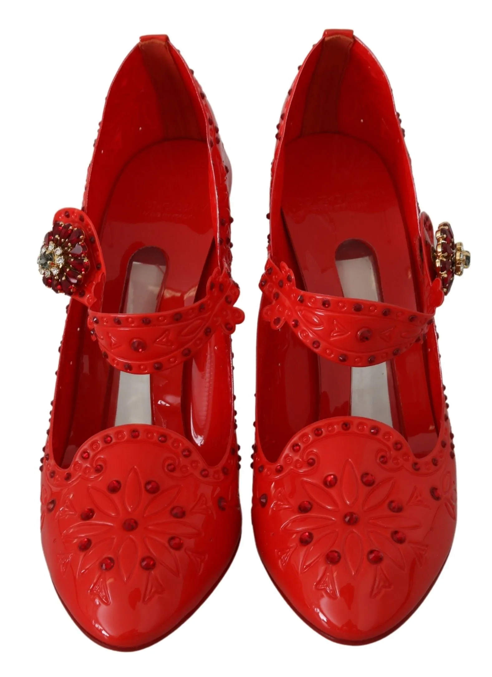 Dolce & Gabbana Red Floral Crystal CINDERELLA Heels Shoes sold by Siebentaschen product image thumbnail 3