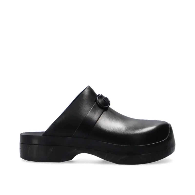 Salvatore Ferragamo Nope Leather Slides sold by Siebentaschen