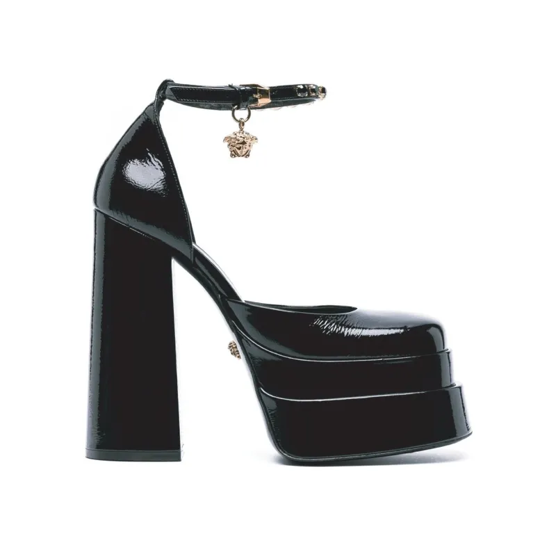 Versace Leather Platform Sandals sold by Siebentaschen