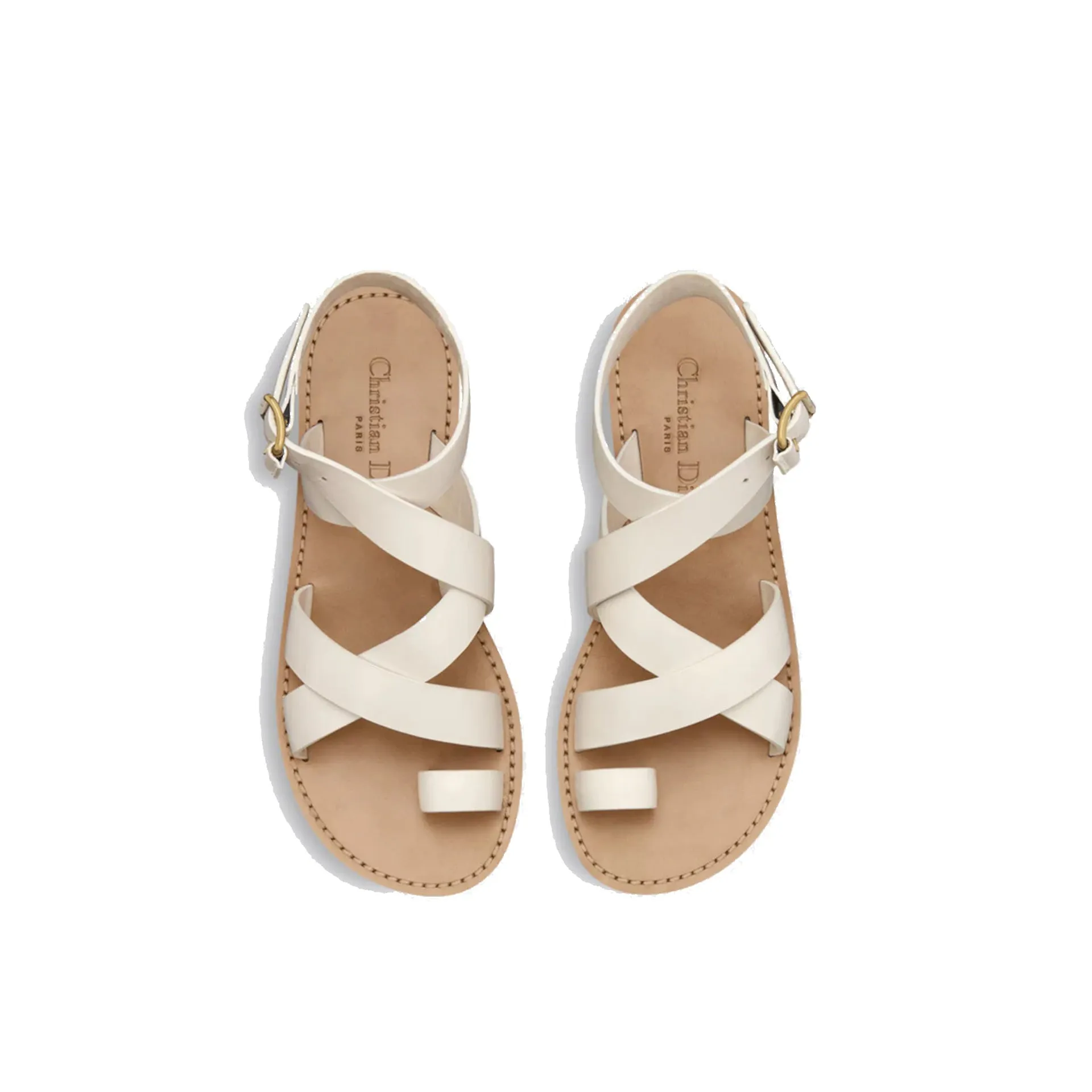 Dior Sun Leather Flat Sandals sold by Siebentaschen product image thumbnail 3
