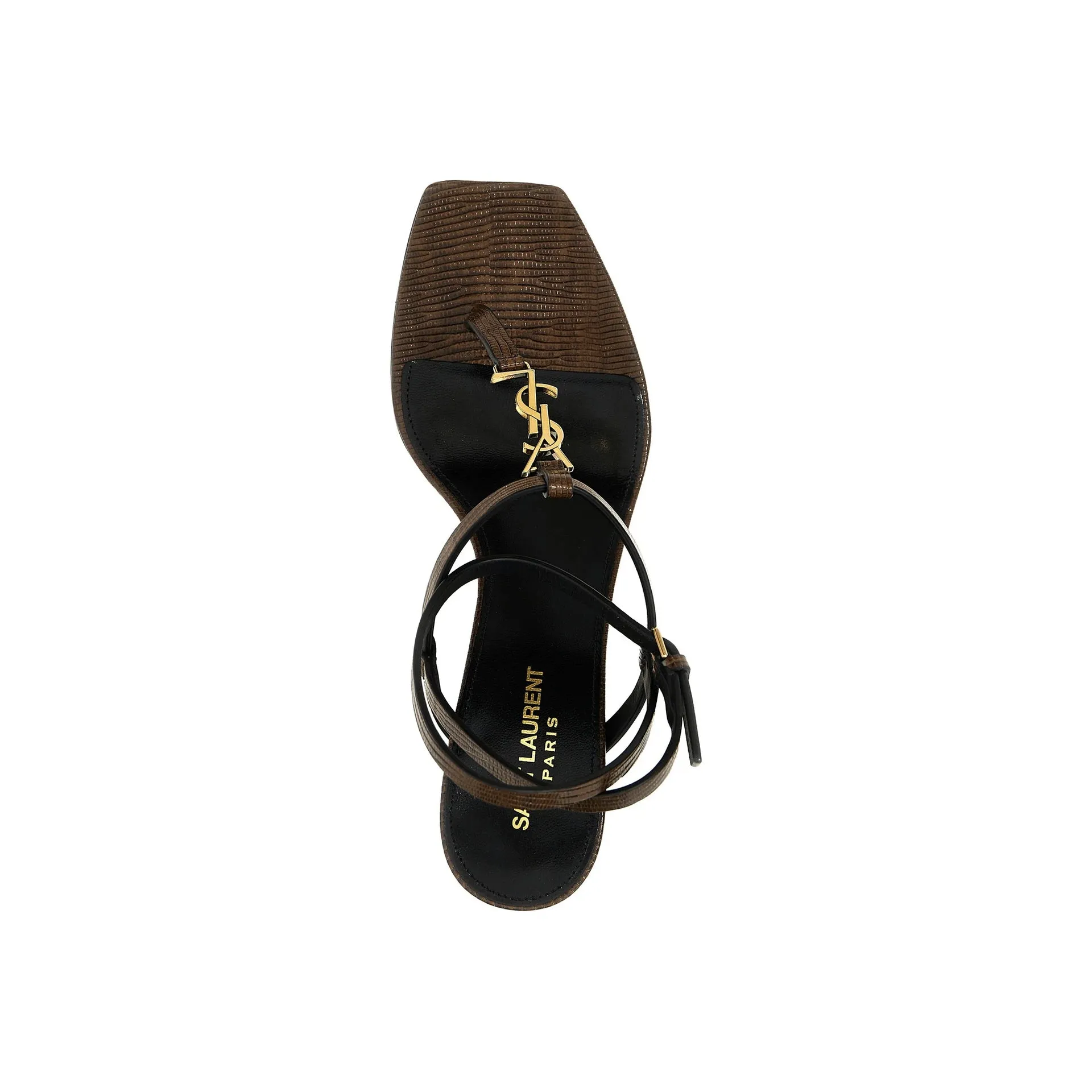 Saint Laurent Cassandra Leather Flip-Flop Sandals sold by Siebentaschen product image thumbnail 4