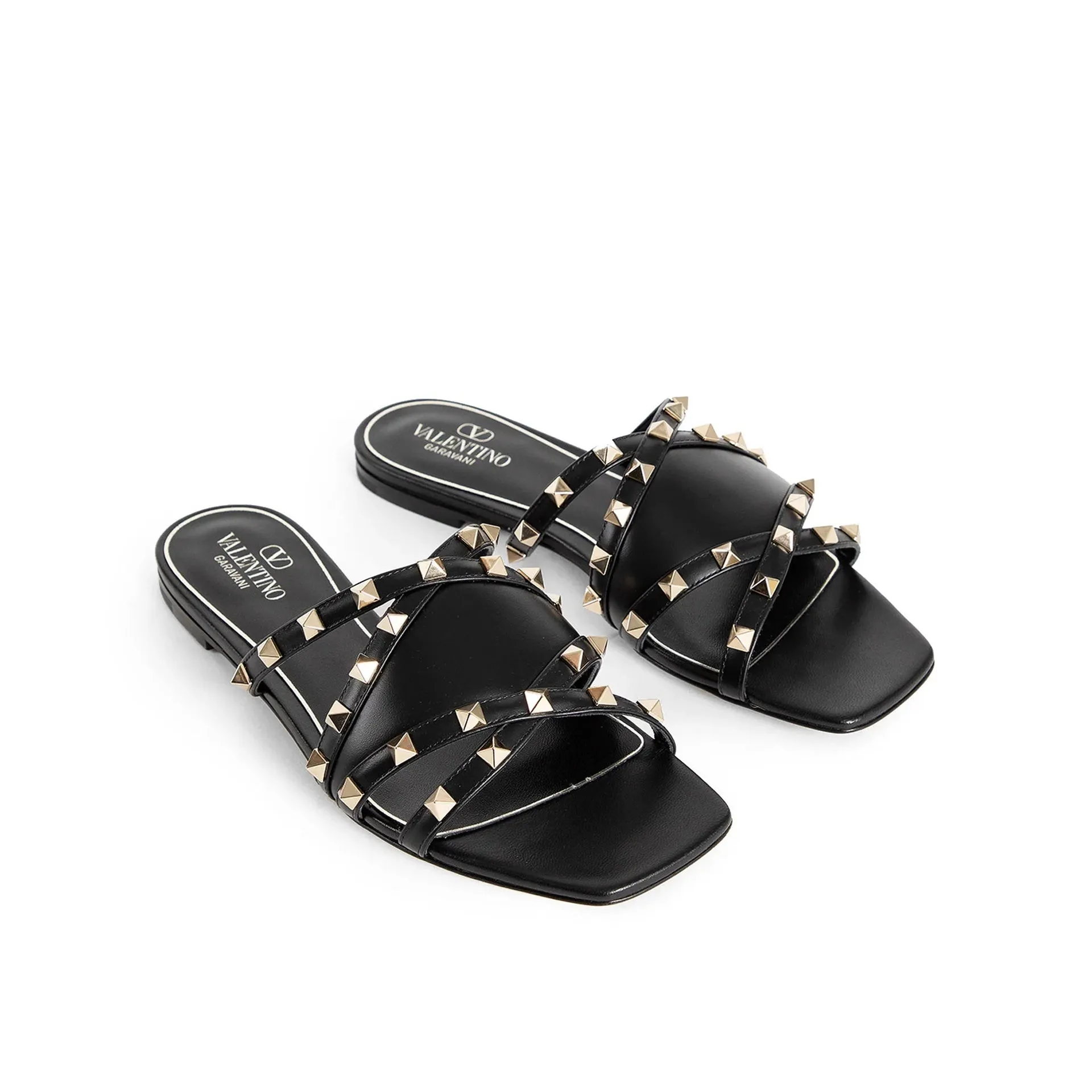 Valentino Garavani Rockstud Leather Flat Sandals sold by Siebentaschen product image thumbnail 4